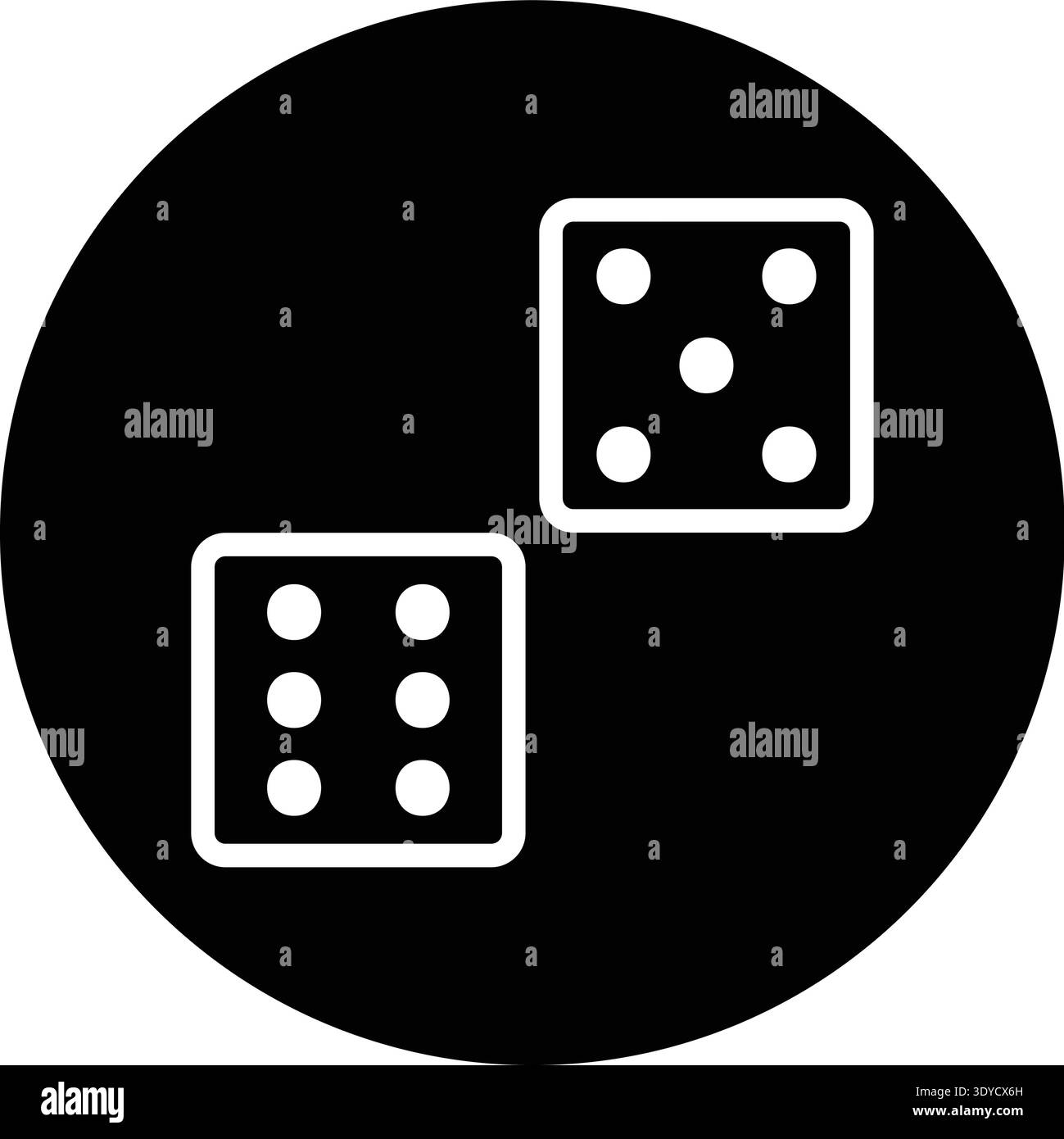 Dice Vector Icon Design Illustration Stock Vector
