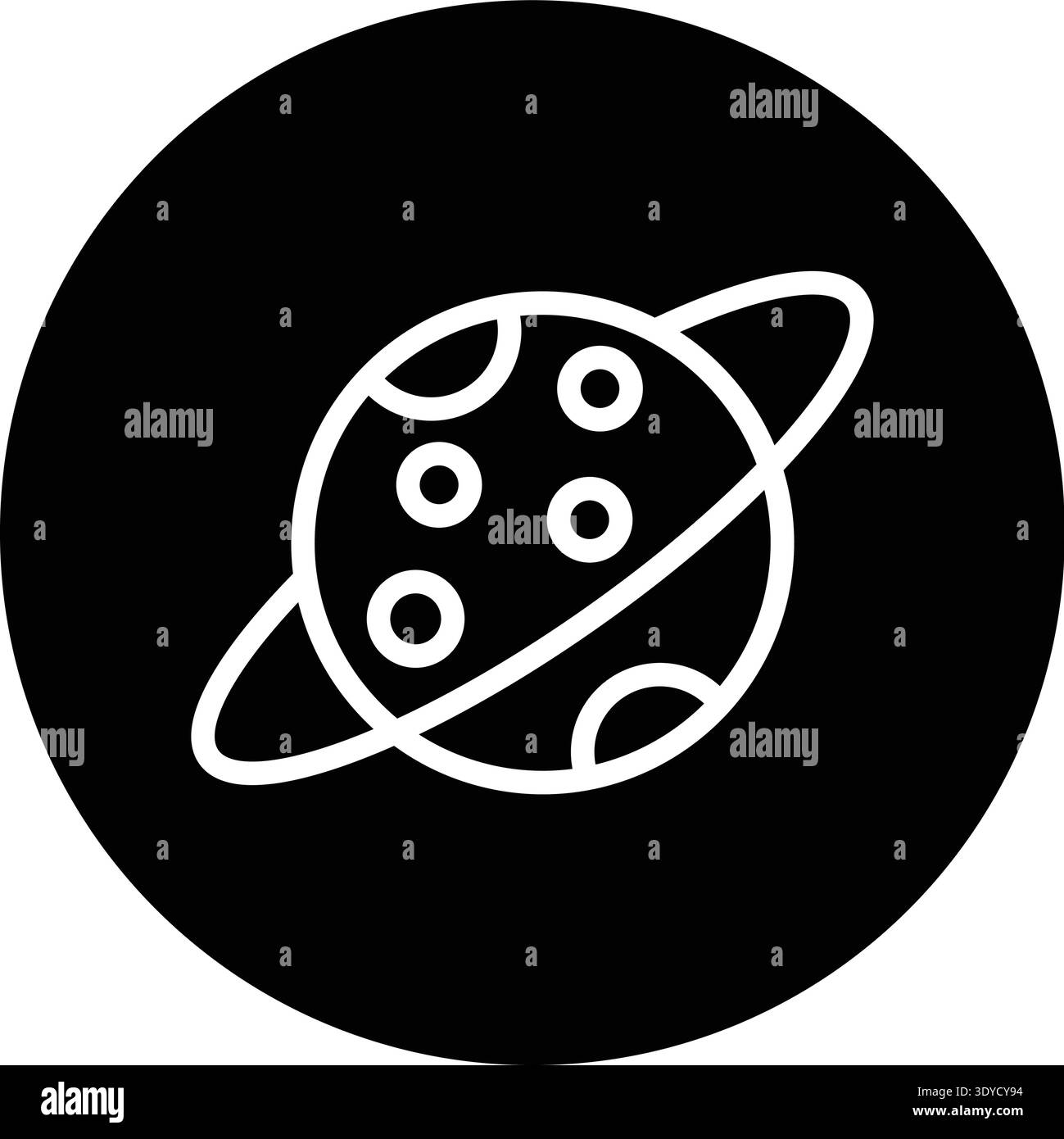 Saturn Vector Icon Design Illustration Stock Vector