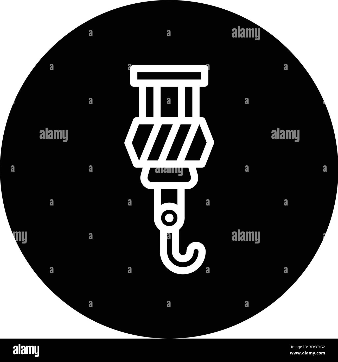 Crane hook Vector Icon Design Illustration Stock Vector