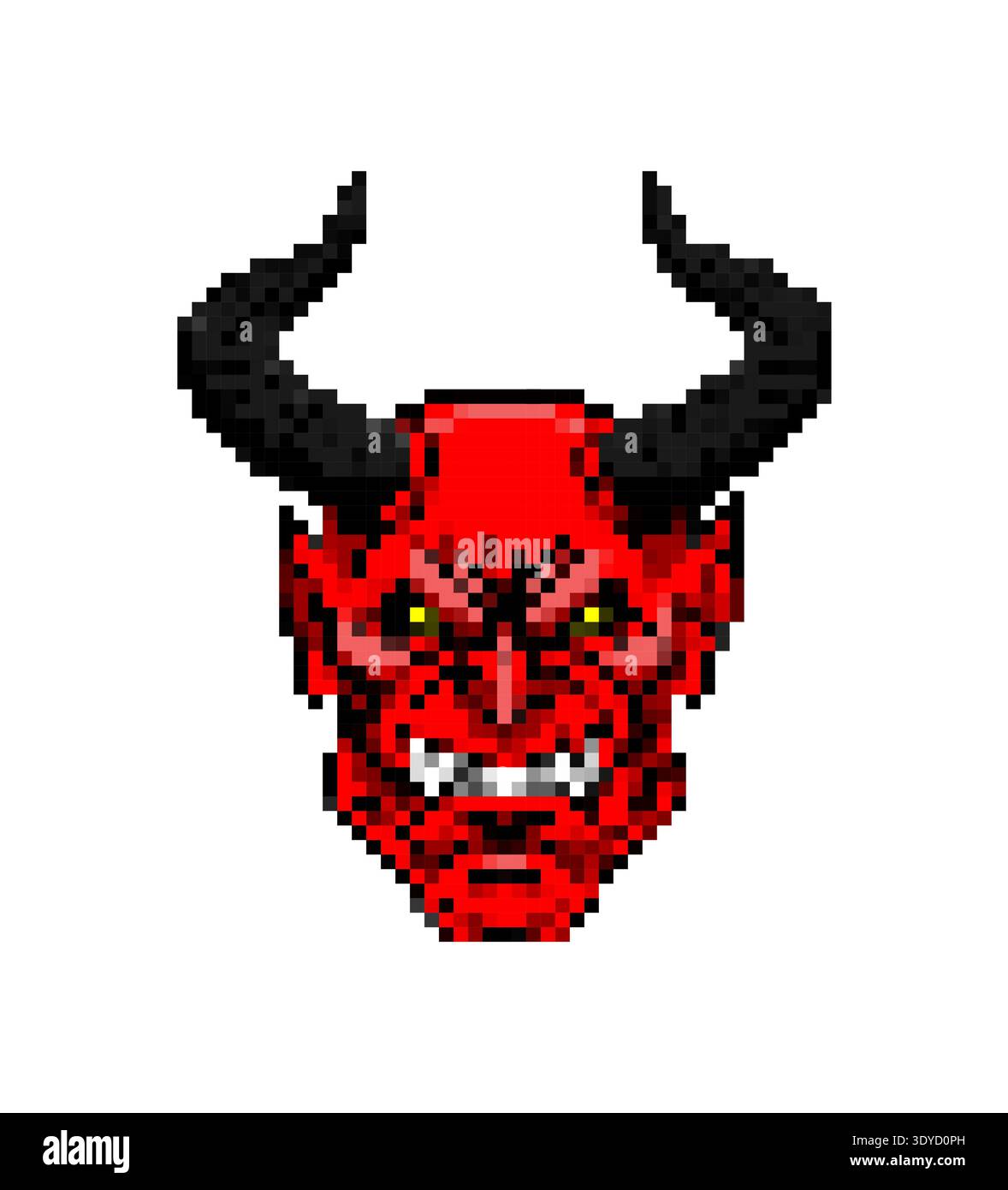 Demon Face Pixel Art