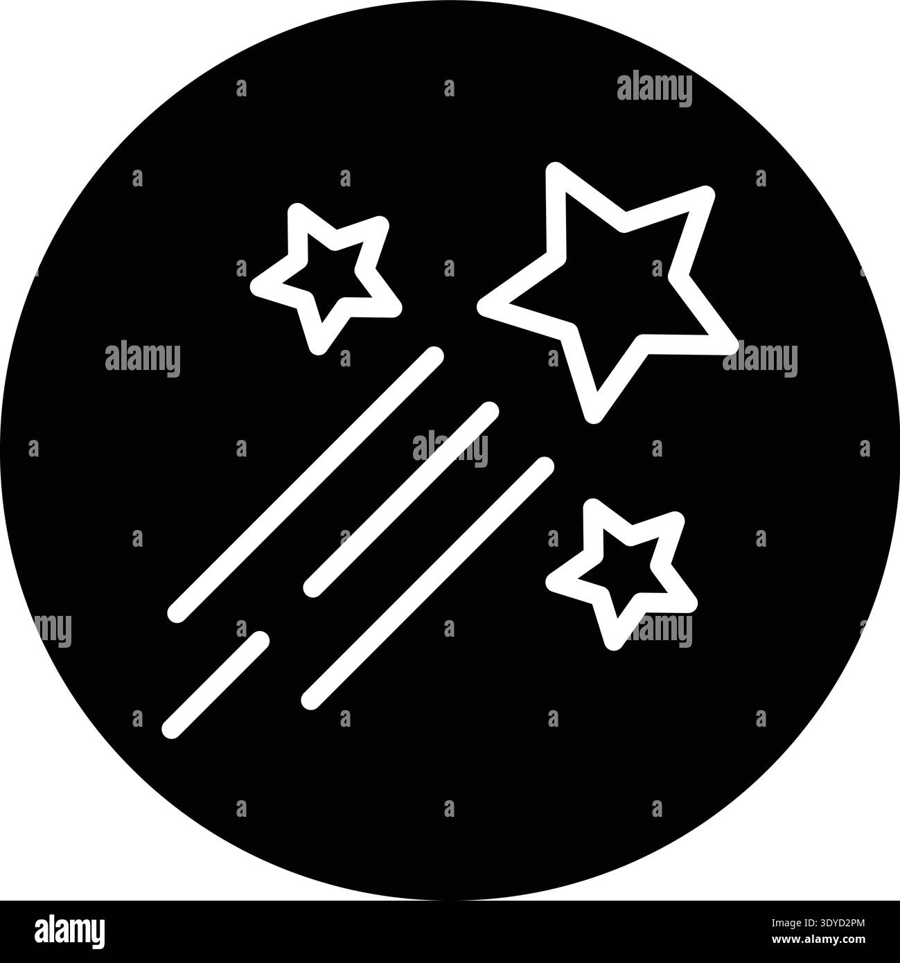 Shooting stars Vector Icon Design Illustration Stock Vector