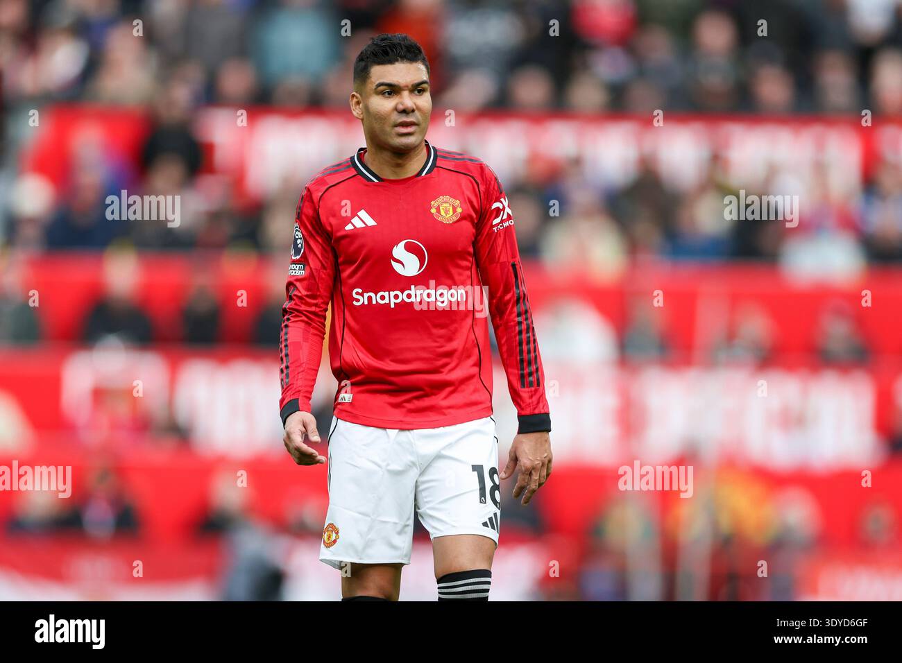 Manchester United midfielder Casemiro (18) during the Manchester 