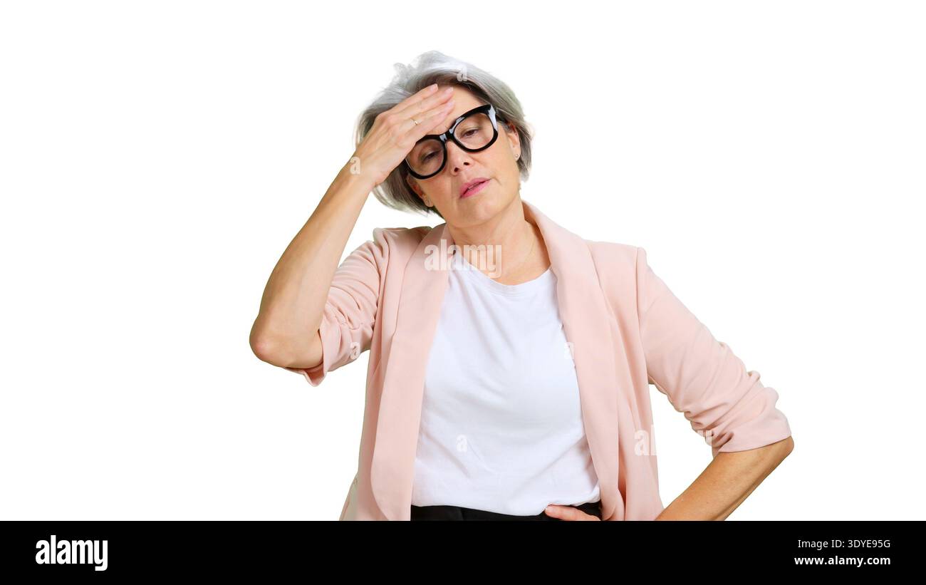 Senior woman gray hair experiencing hi-res stock photography and images ...