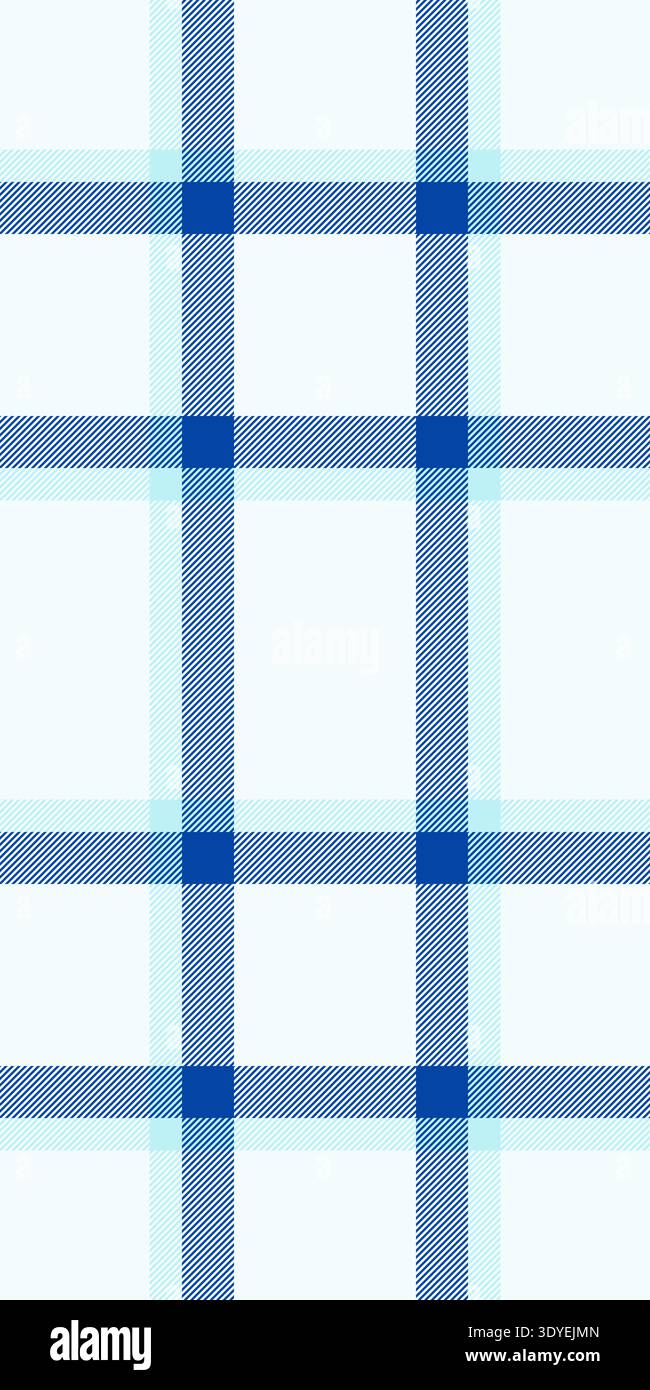 Couch background pattern plaid, softness vector check fabric. Classical textile seamless tartan texture in mint cream and blue colors palette. Stock Vector