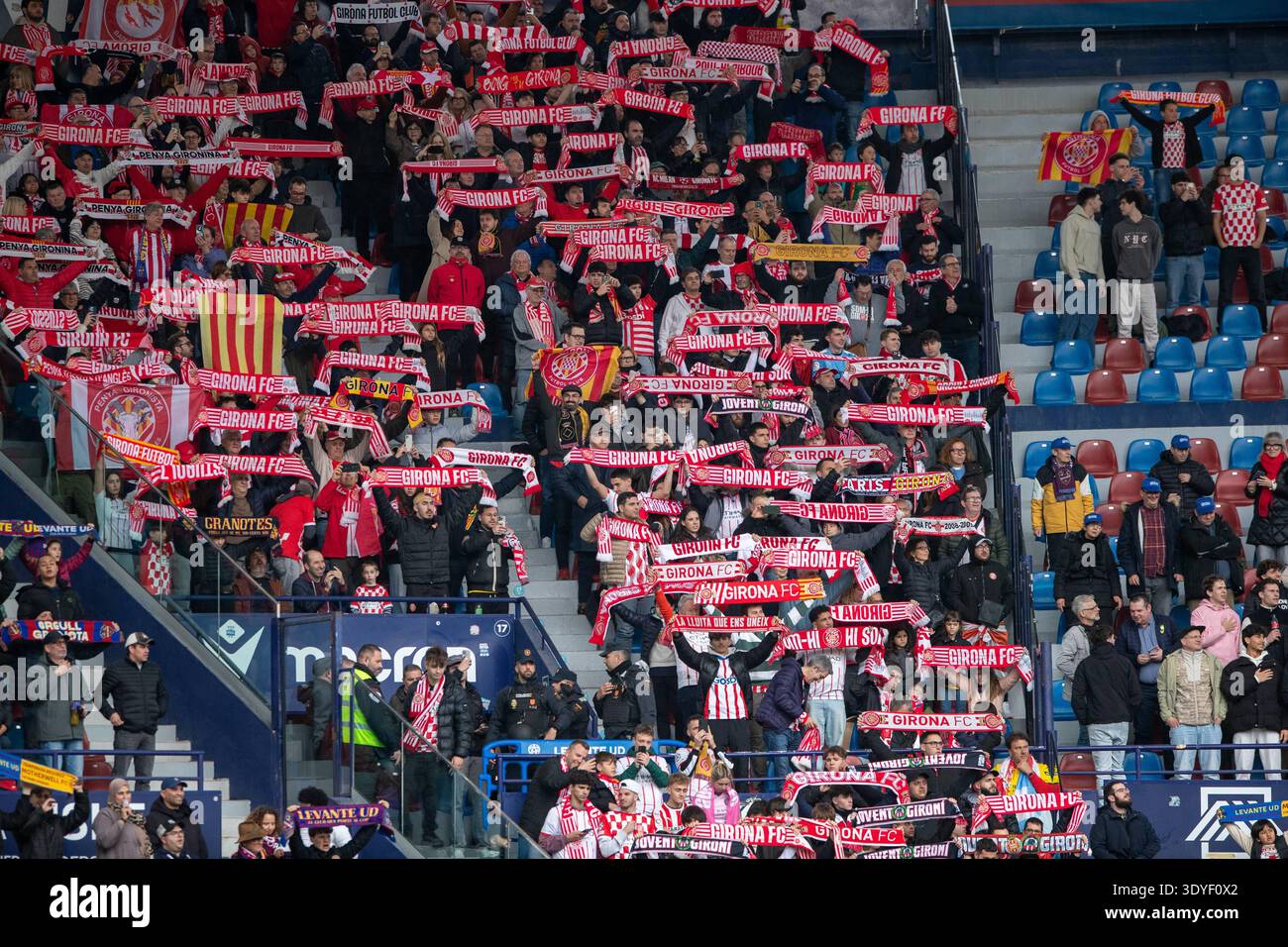 Spanish La Liga EA Sports soccer match Levante vs Girona at Ciudad de ...