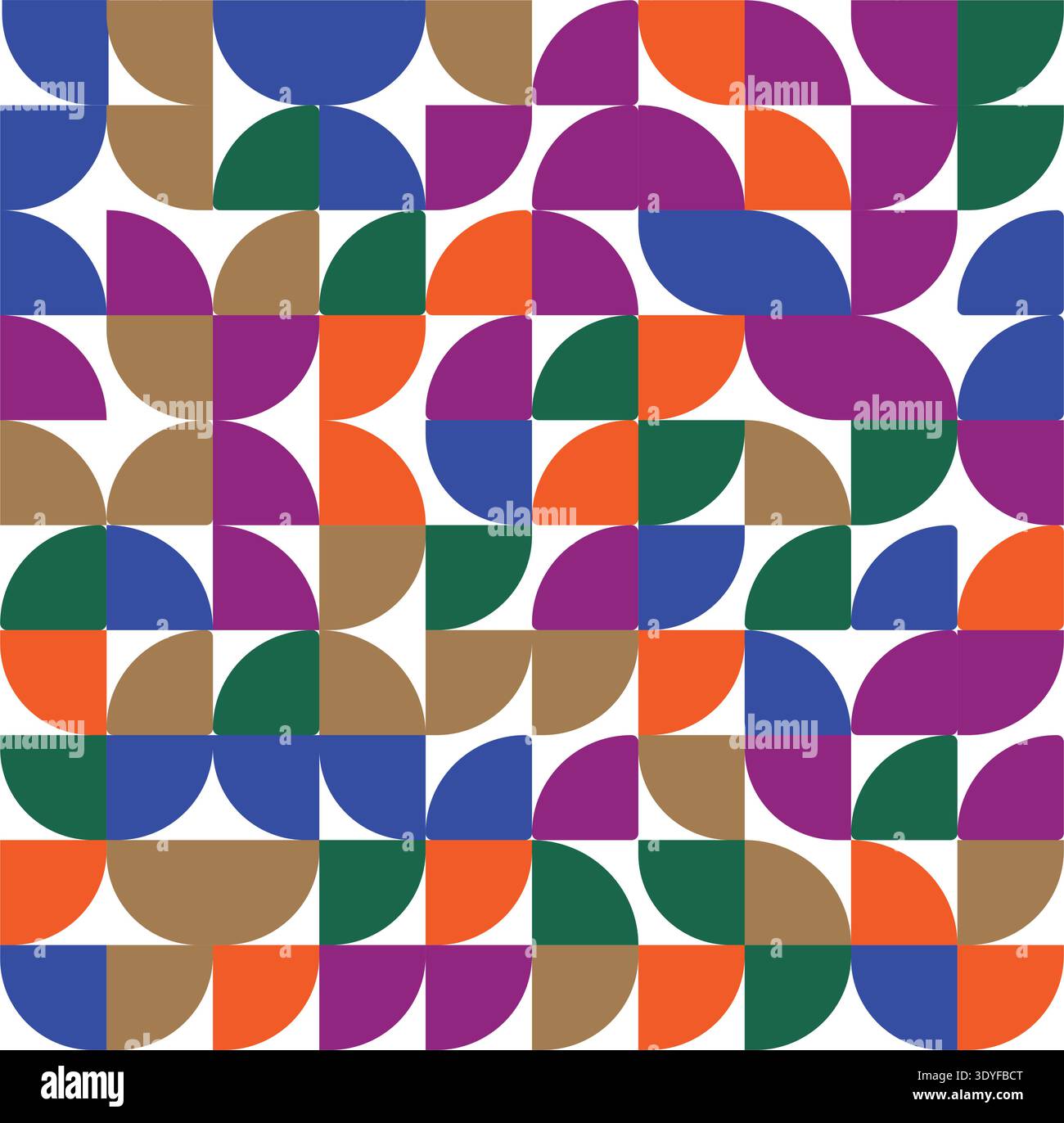 A colorful geometric pattern with various shapes vector Stock Vector