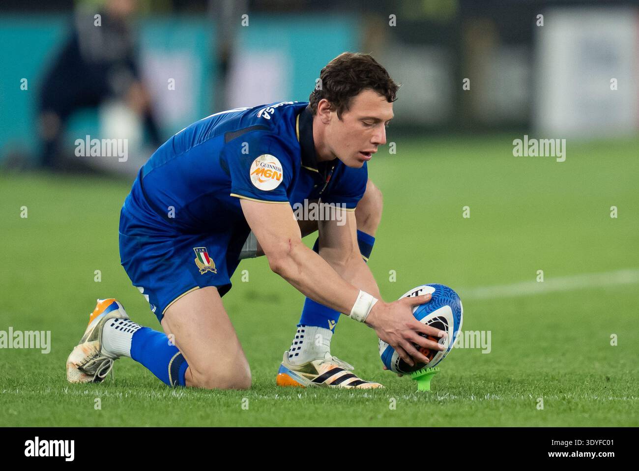 Paolo Garbisi of Italy during the Guinness Six Nations match between ...