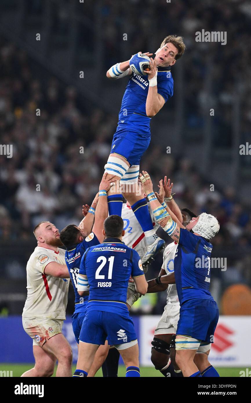 Ruzza Roma Federico Ruzza of Italy is in action during the Guinness Six Nations ...