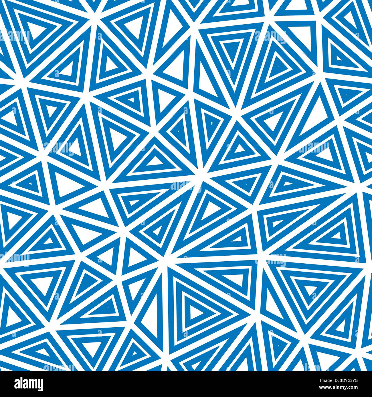 Geometric template background. Large triangle size. Multiple repeated inner triangles. Solid color style. Repeatable pattern. Modern vector tiles. Stock Vector