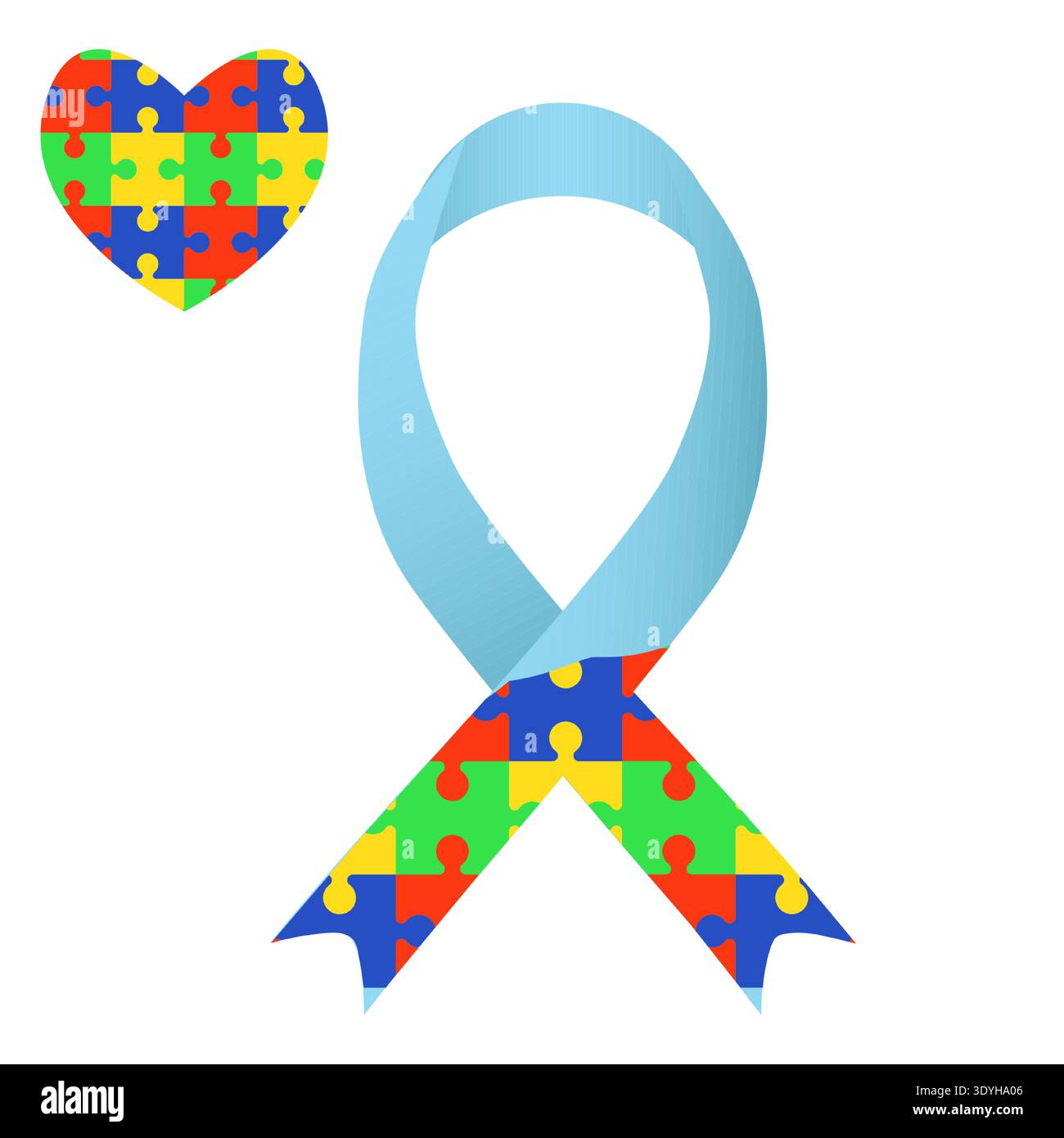 Blue Ribbon For Autism Awareness