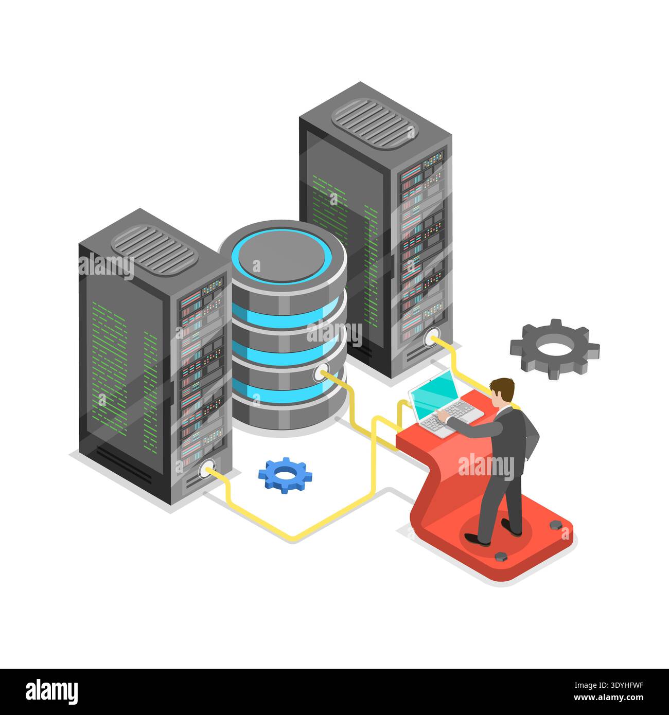 3D Isometric Flat Illustration of Software Deployment, Innovative Solutions Programming Tools. Item 2 Stock Photo