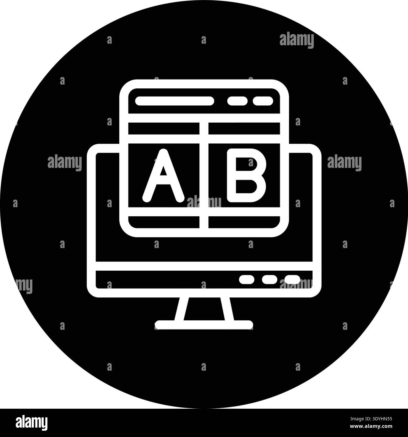 Ab testing Vector Icon Design Illustration Stock Vector