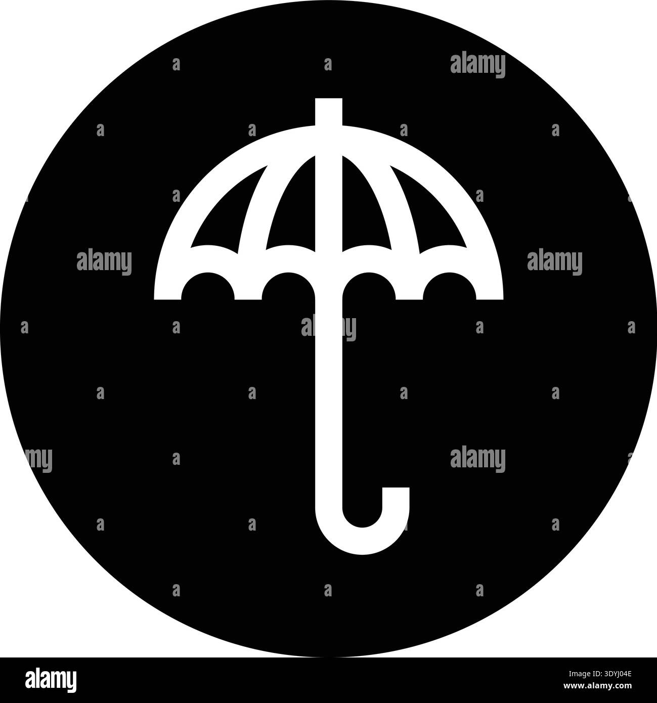 Protective Umbrel Vector Icon Design Illustration Stock Vector