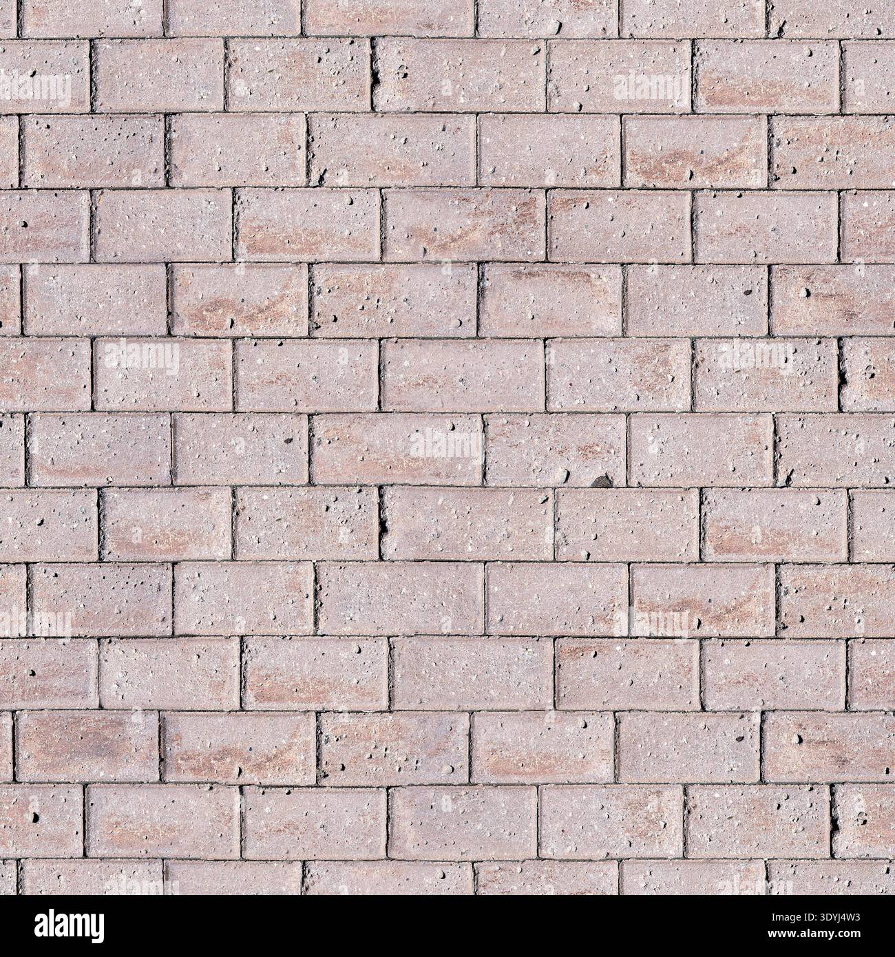 Seamless light brick wall pattern texture background with neat brickwork backdrop Stock Photo