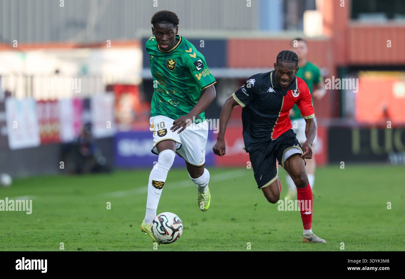 Francs Borains' Aboubacar Ali fights for the ball during a soccer game  between RFC Seraing and Royal Francs Borains, Sunday 08 March 2026 in  Seraing, on day 28 (out of 34) of