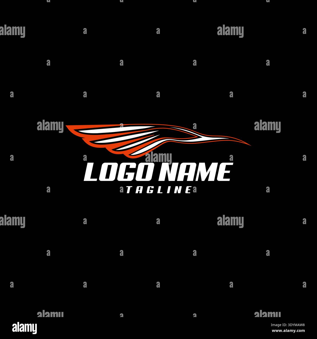 car eagle logo design vector Stock Vector