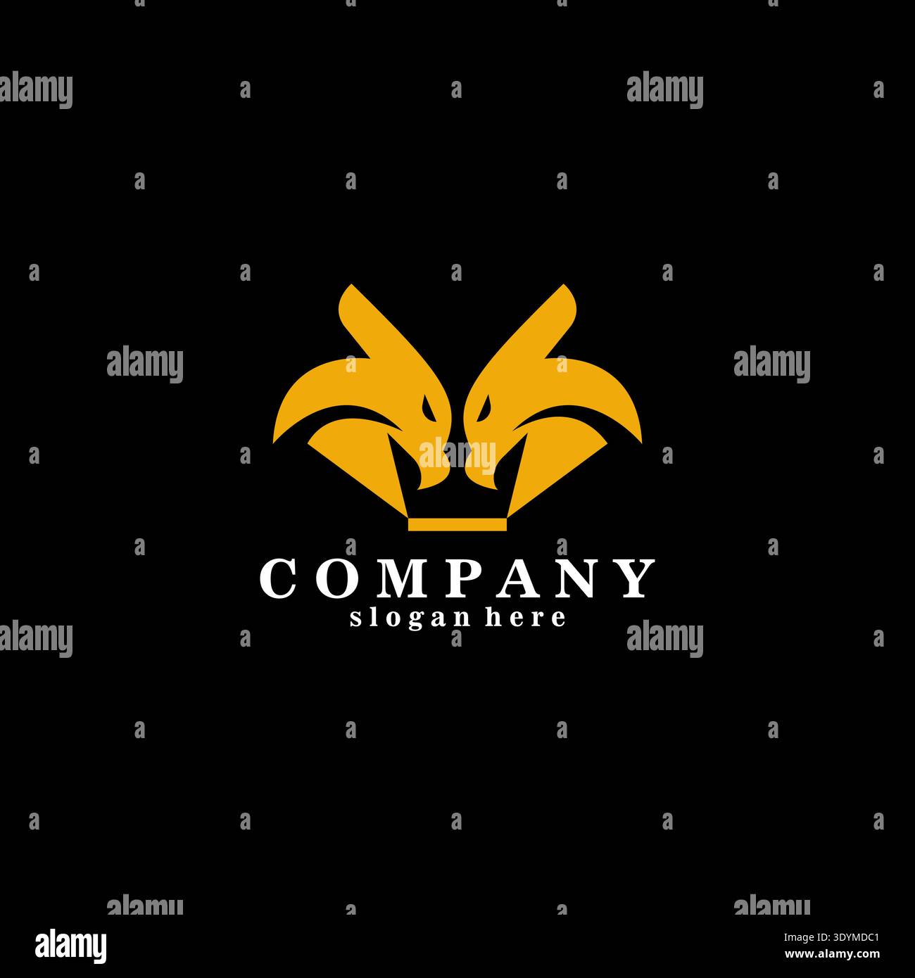 crown eagle logo design vector Stock Vector