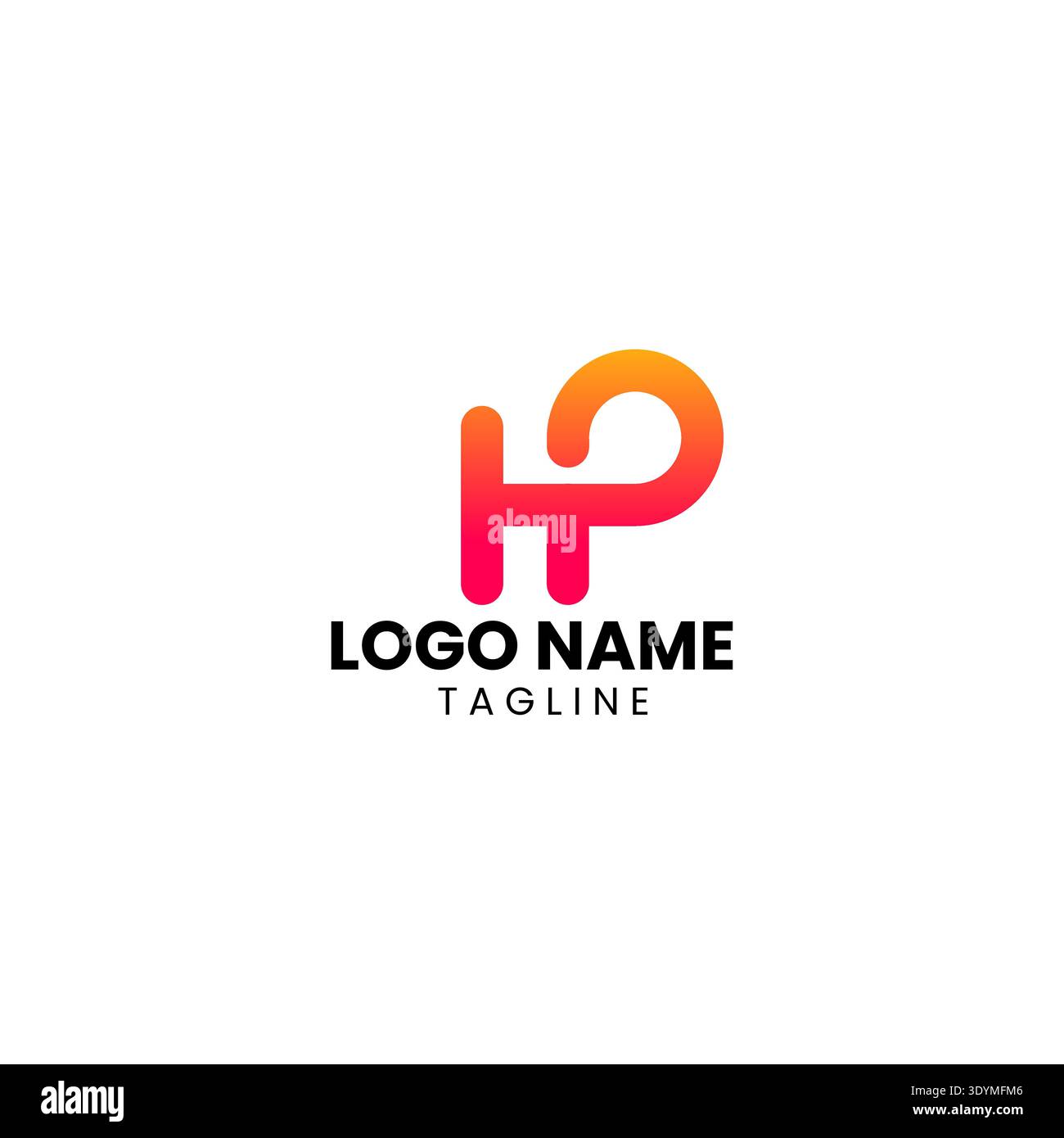 minimal letter HP PH logo design vector element. Initials business logo. Stock Vector