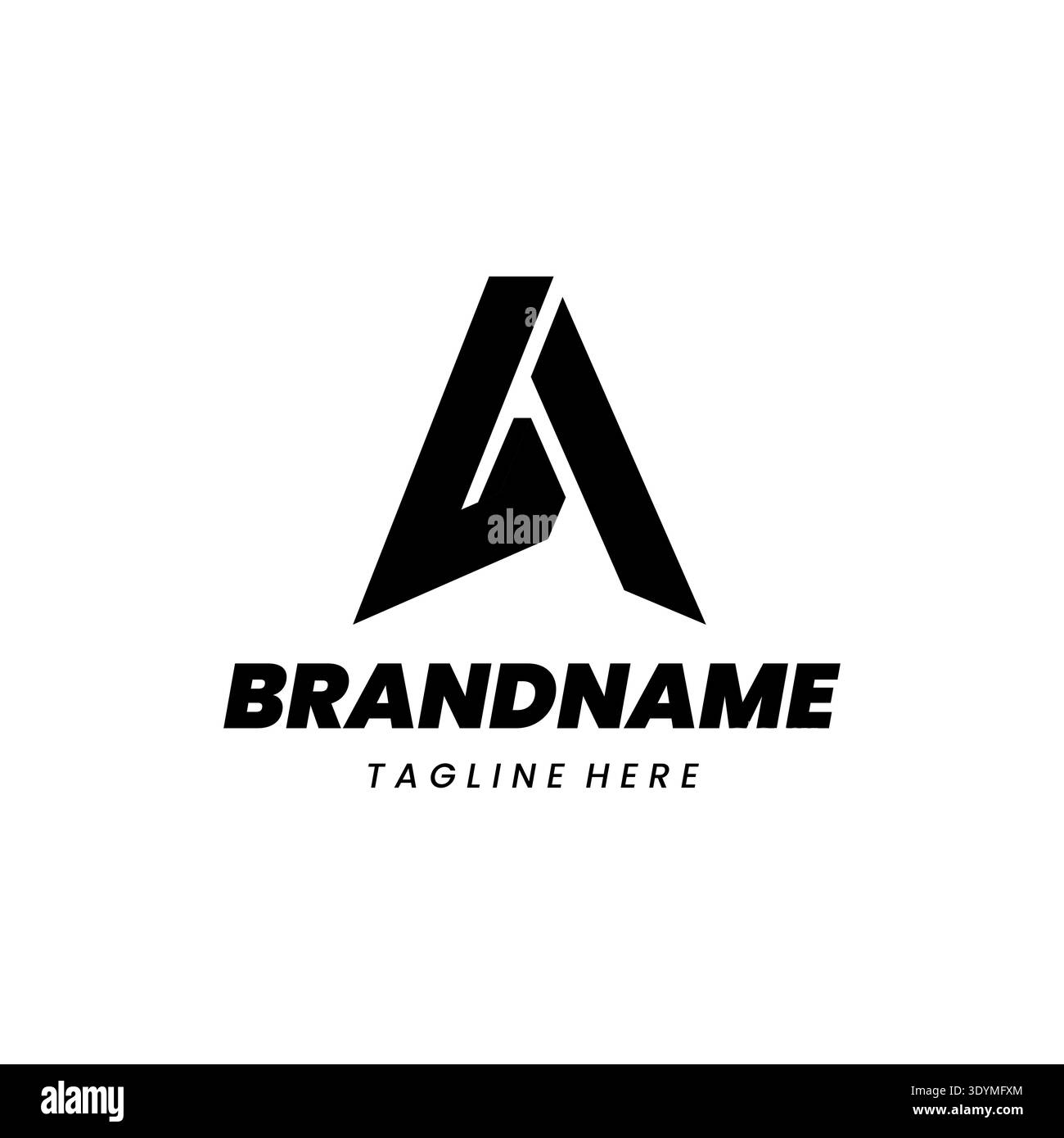 initial LA modern triangle logo design vector Stock Vector
