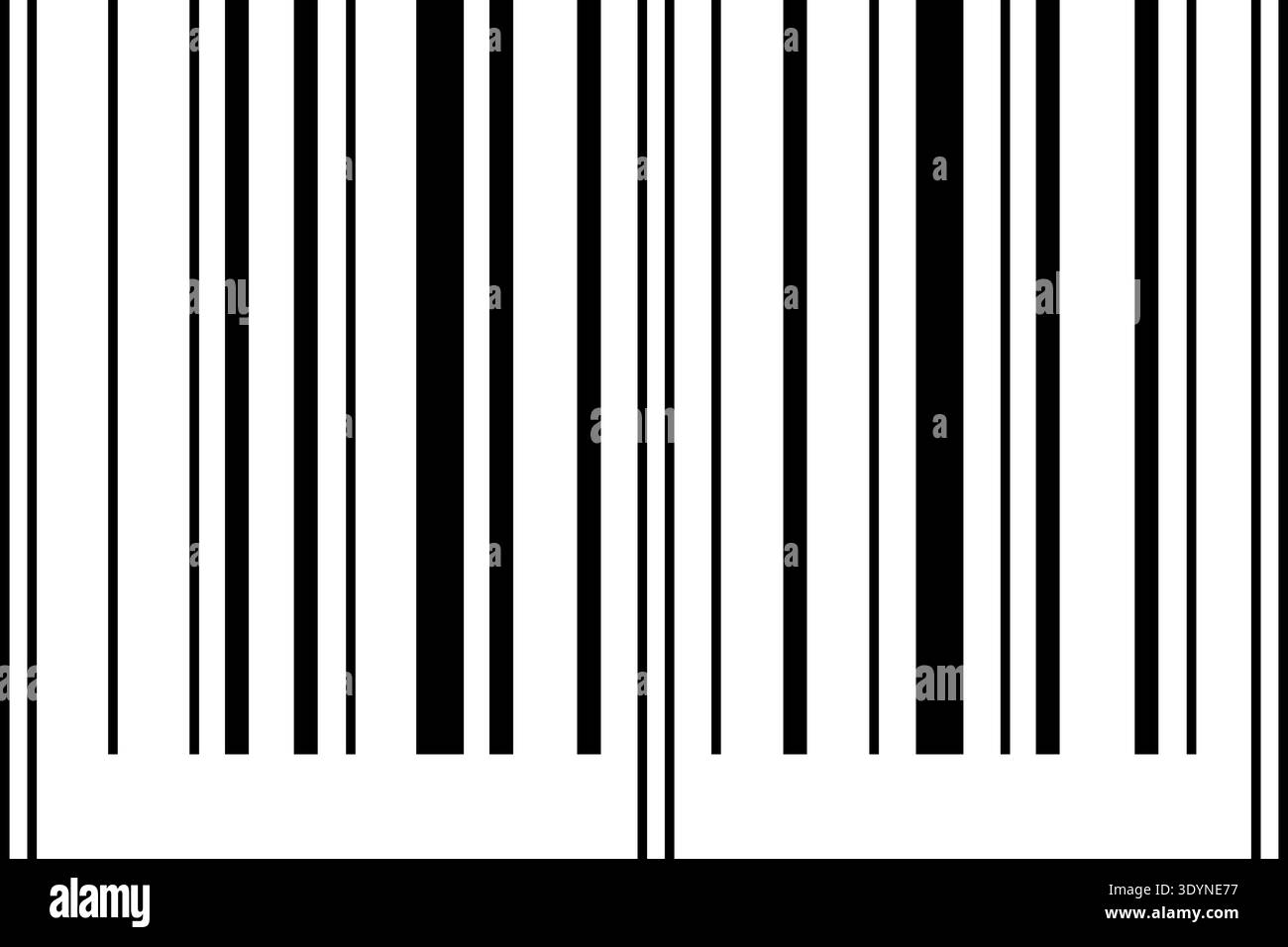 Sample of blank barcode label template isolated on white background. Bar code pricetag. Visual data digital representation with product or Stock Vector