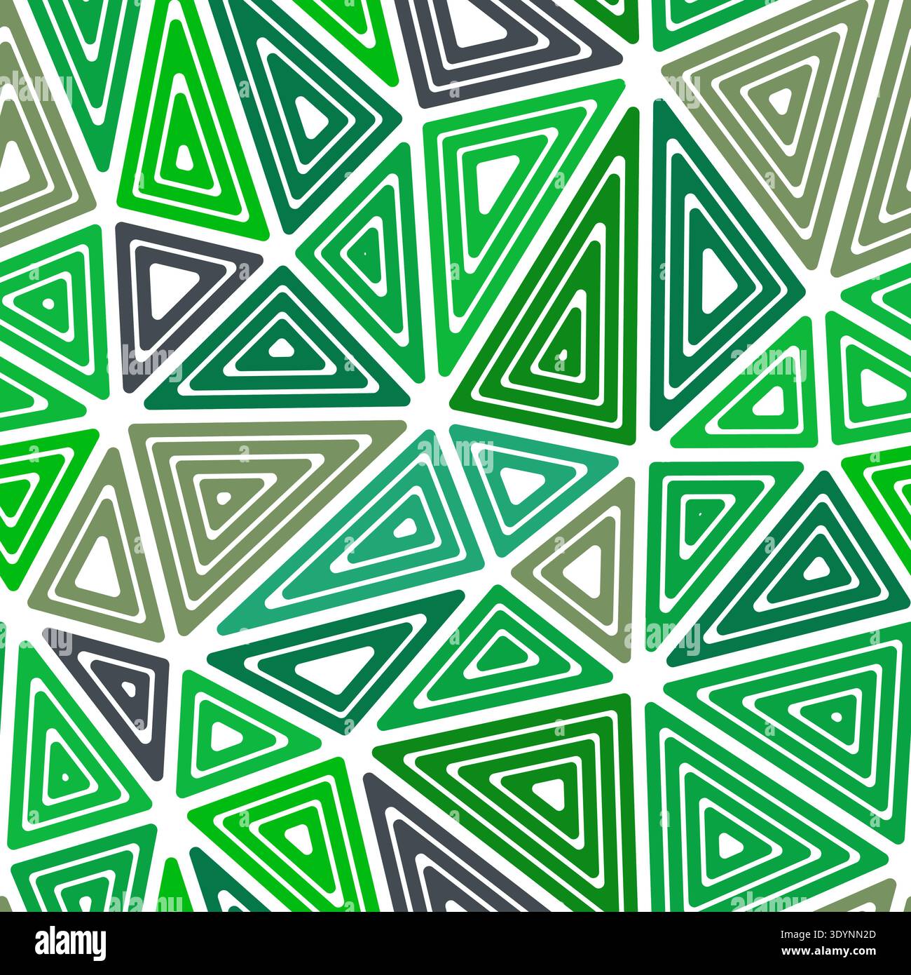 Tileable abstract background. Multiple repeated inner triangles in big triangle sizes. Multiple color styles. Seamless pattern. Trending vector tiles. Stock Vector