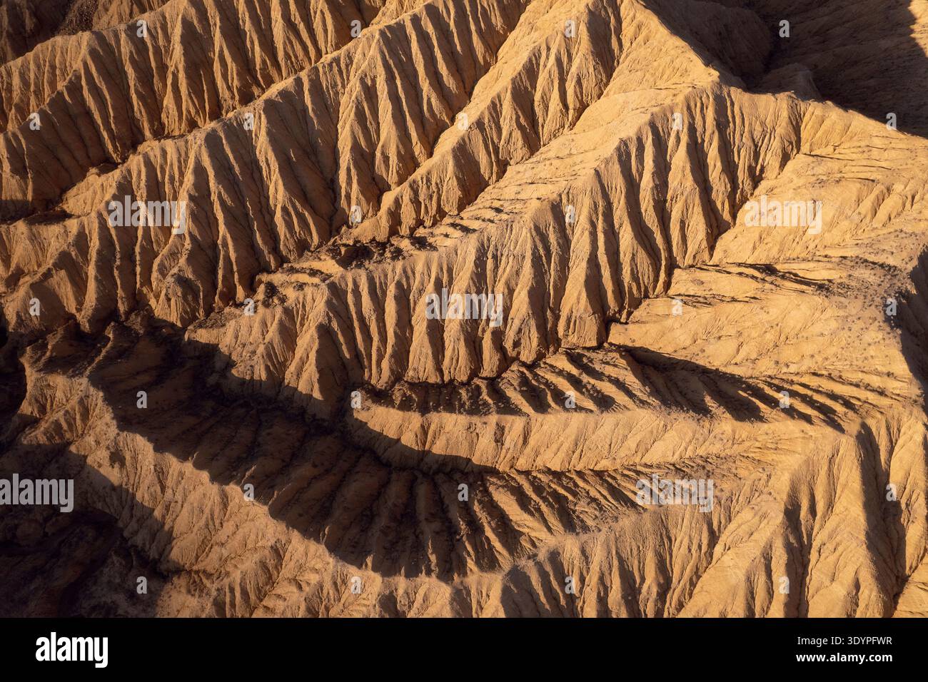 Eight Specific Ridge Patterns Abstract aerial view of eroded canyon ridges forming natural patterns ...