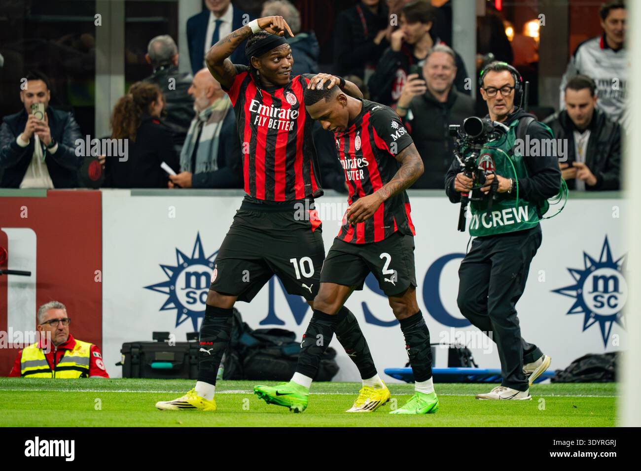 Rafael leao of ac milan celebrate goal hi-res stock photography and ...
