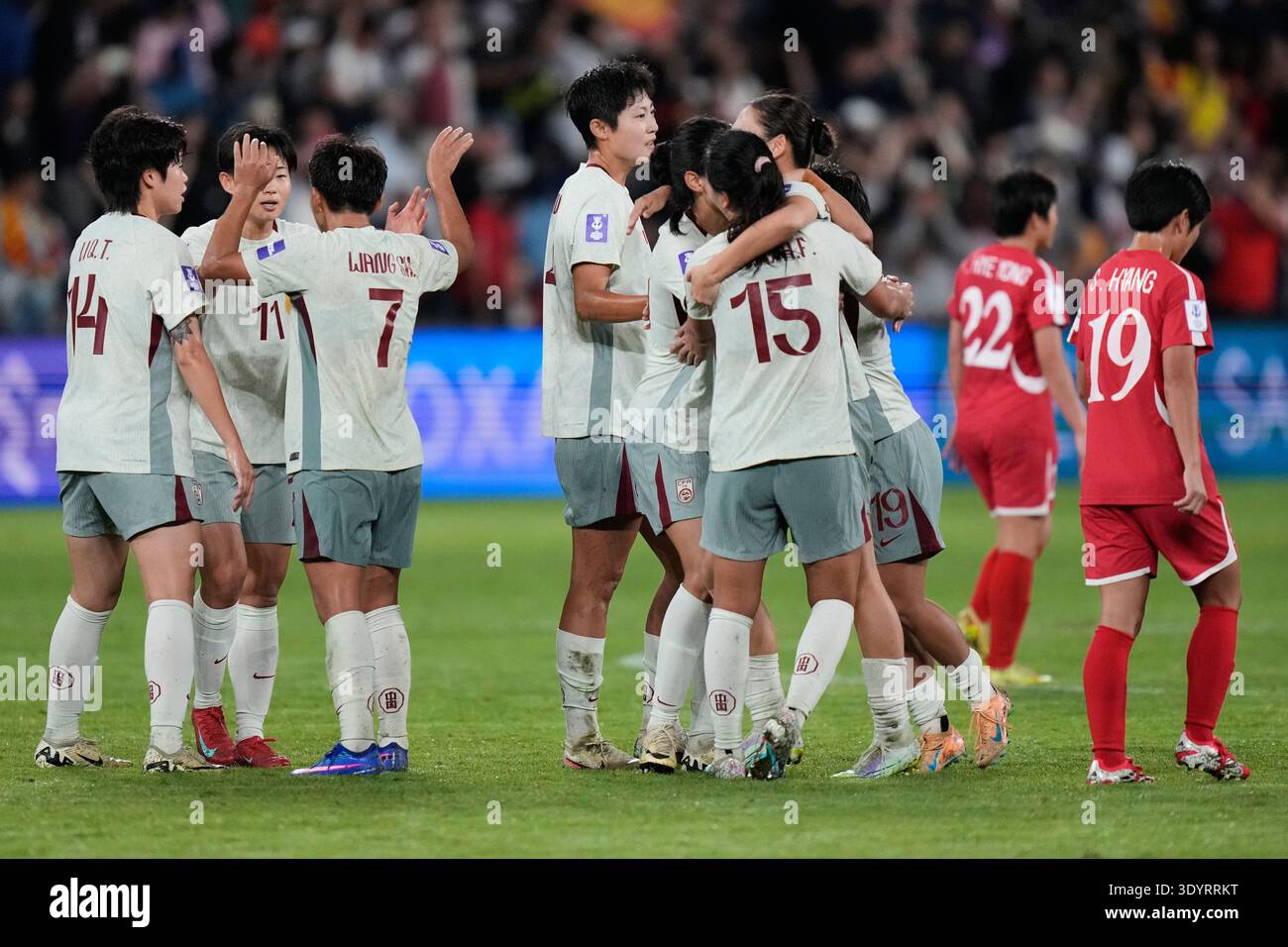 China reacts following the Women's Asian Cup soccer match between China ...