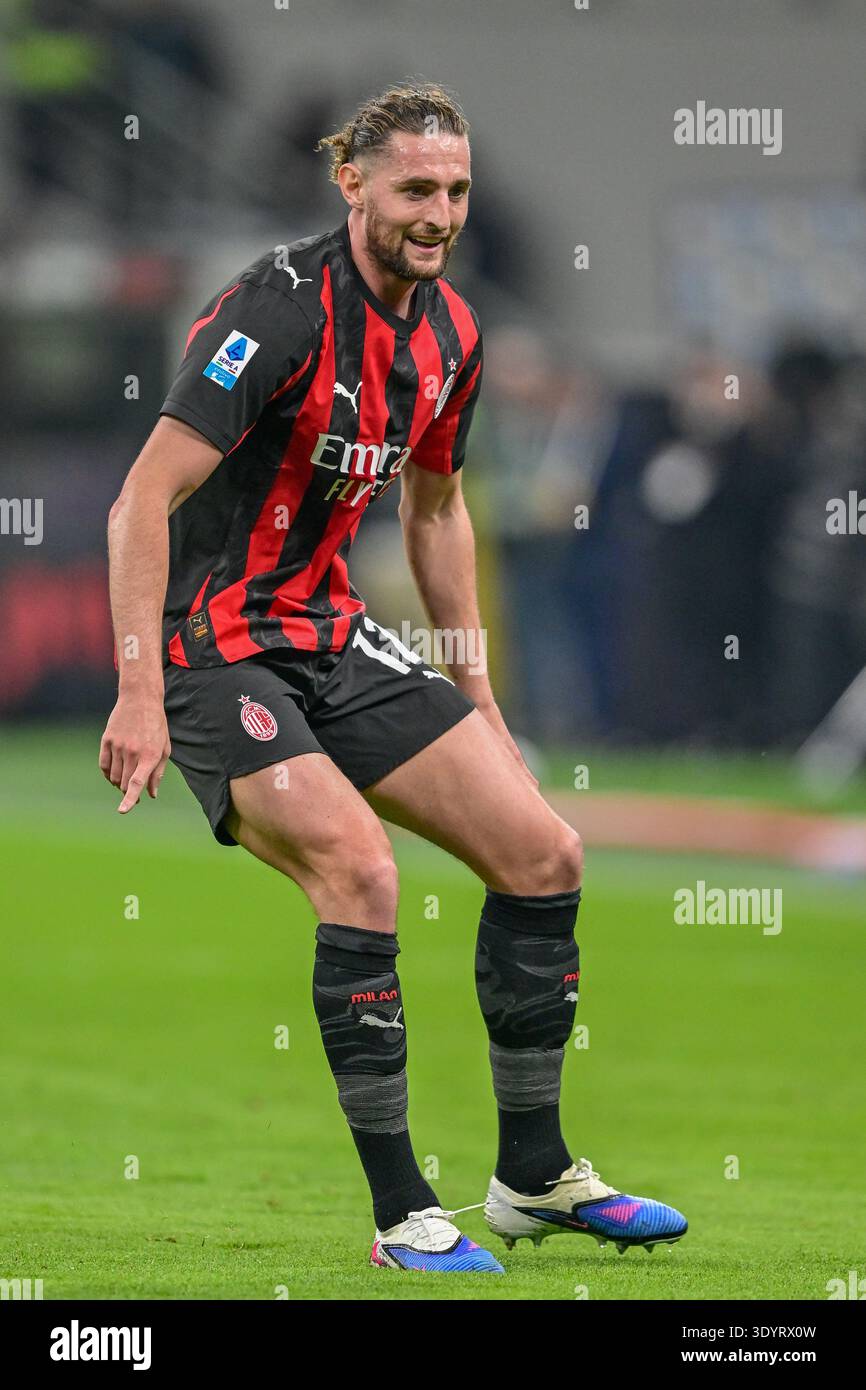 Milano, Italy. 08th Mar, 2026. Adrien Rabiot (12) of AC Milan seen ...