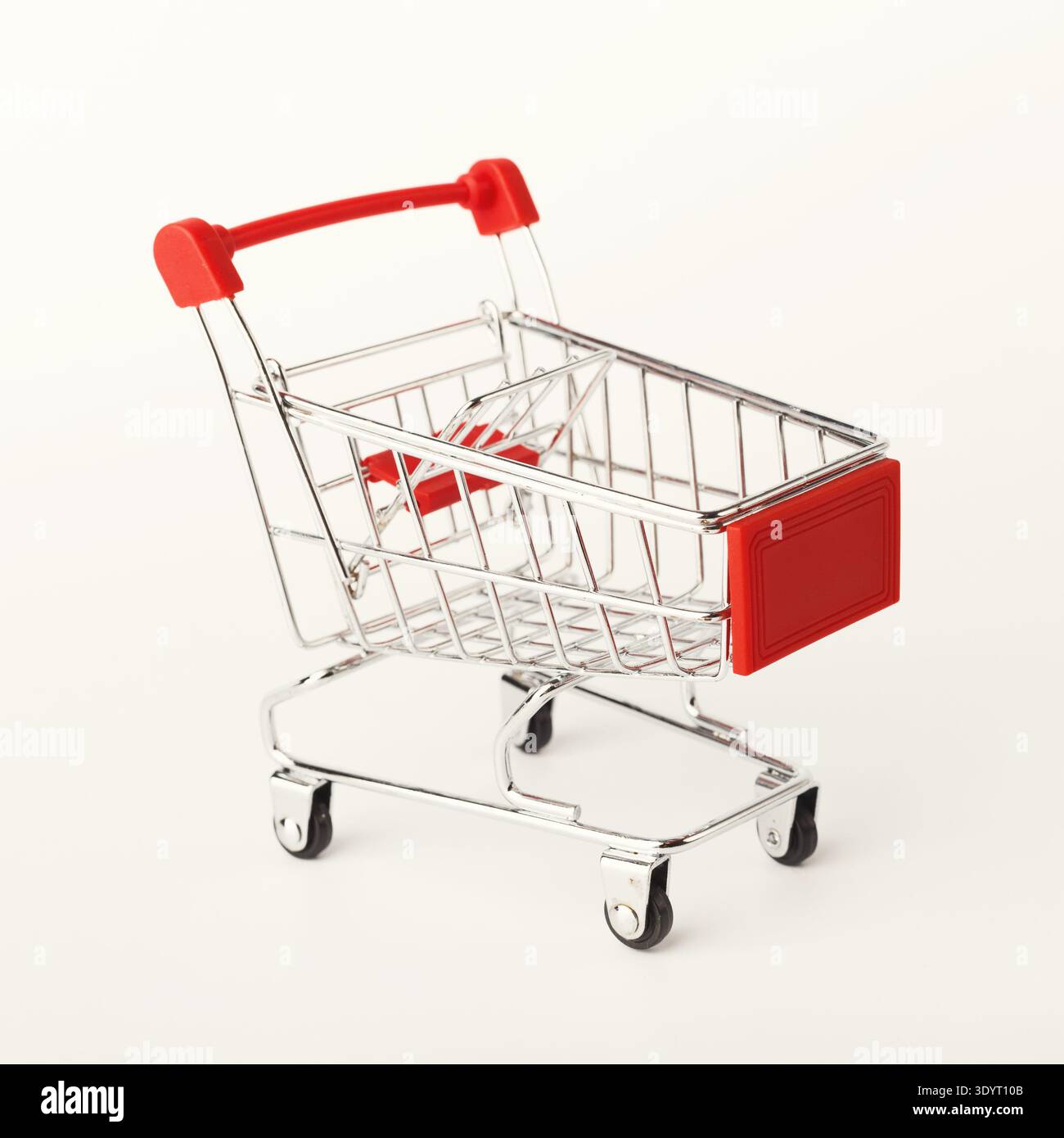 Empty shopping cart isolated on white background Stock Photo