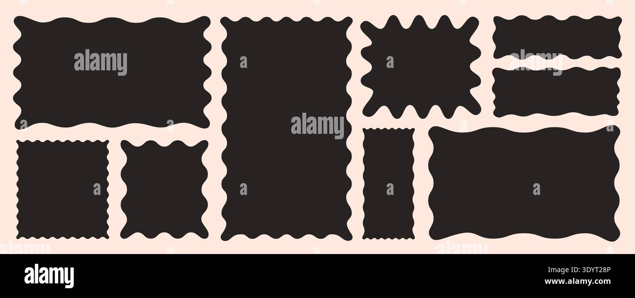 Wavey Square Border Wavy borders hi-res stock photography and images - Alamy