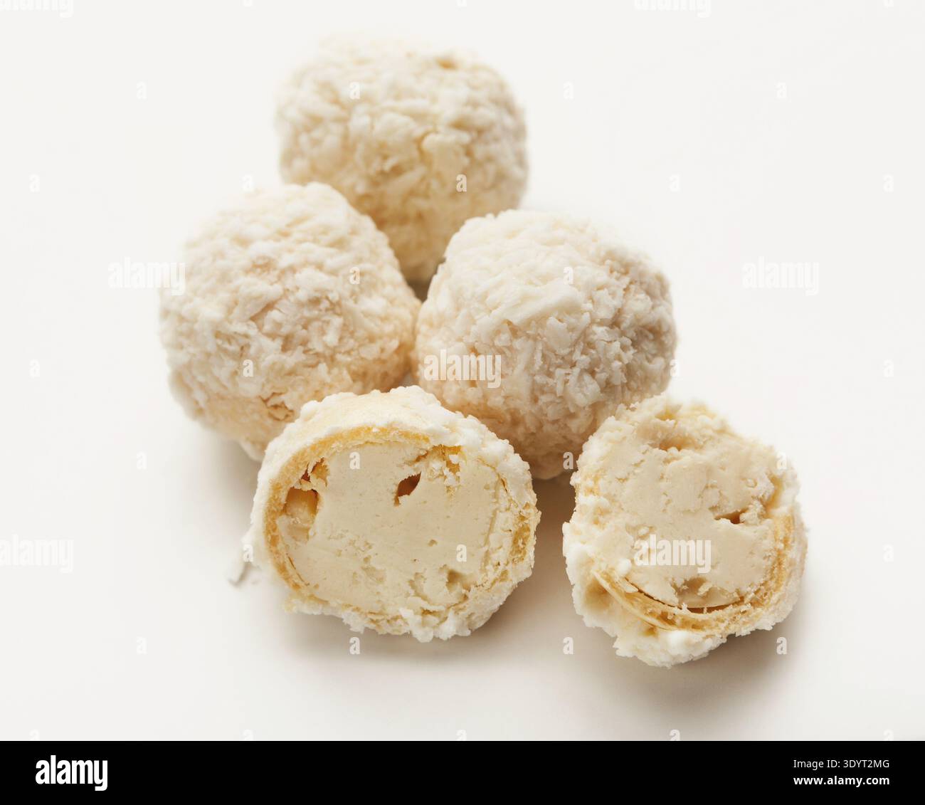 Coconut candies isolaed on white Stock Photo