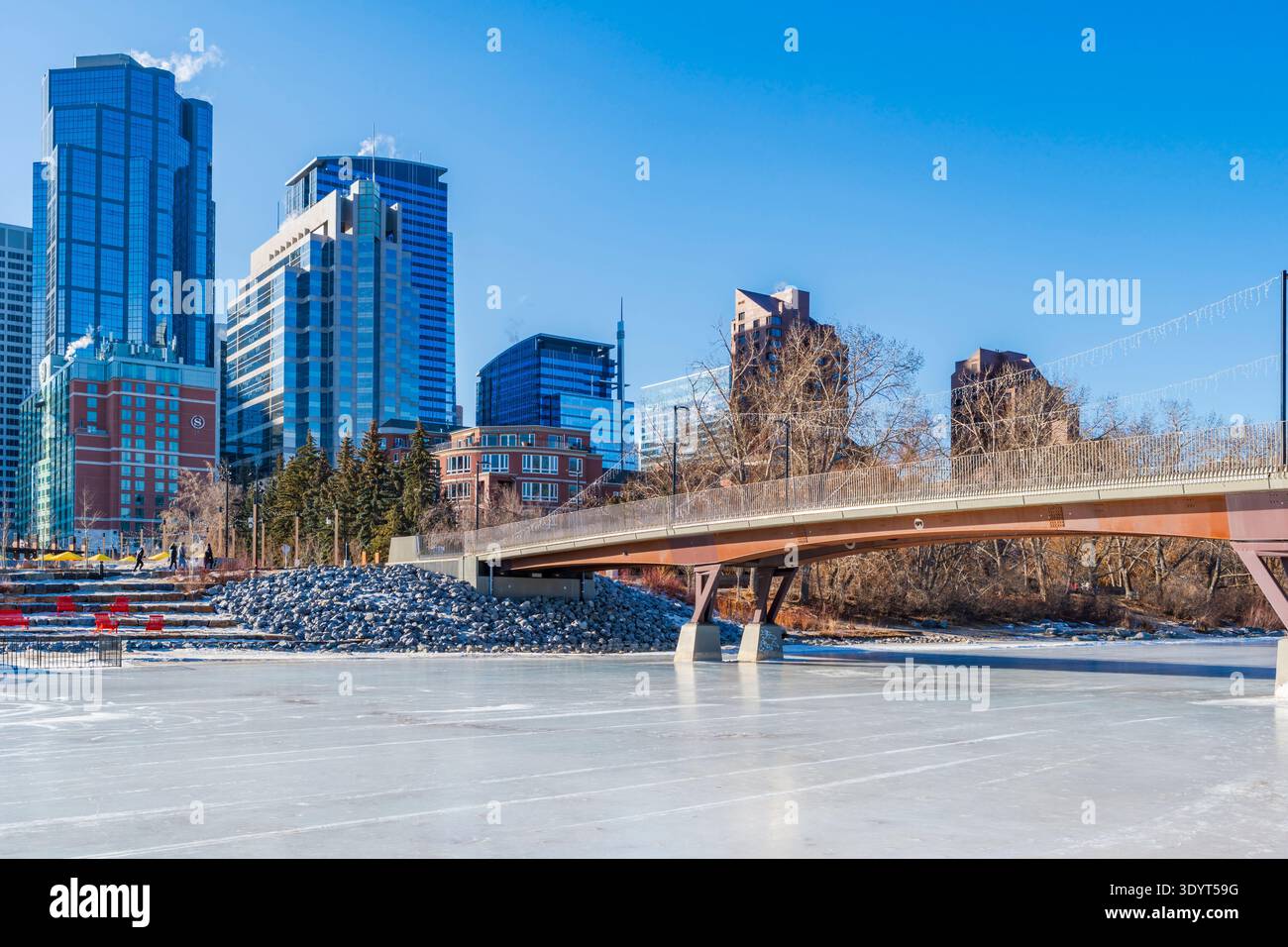 CALGARY, CANADA - FEBRUARY 16, 2026: View of high rise buildings in ...