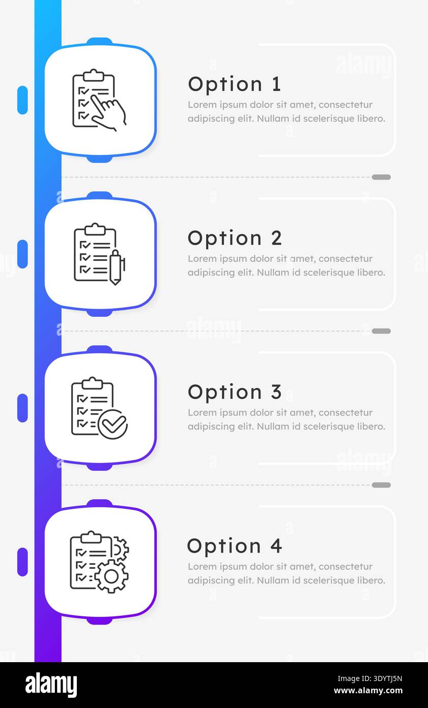 Quality control lifecycle infographic 4 steps Stock Vector