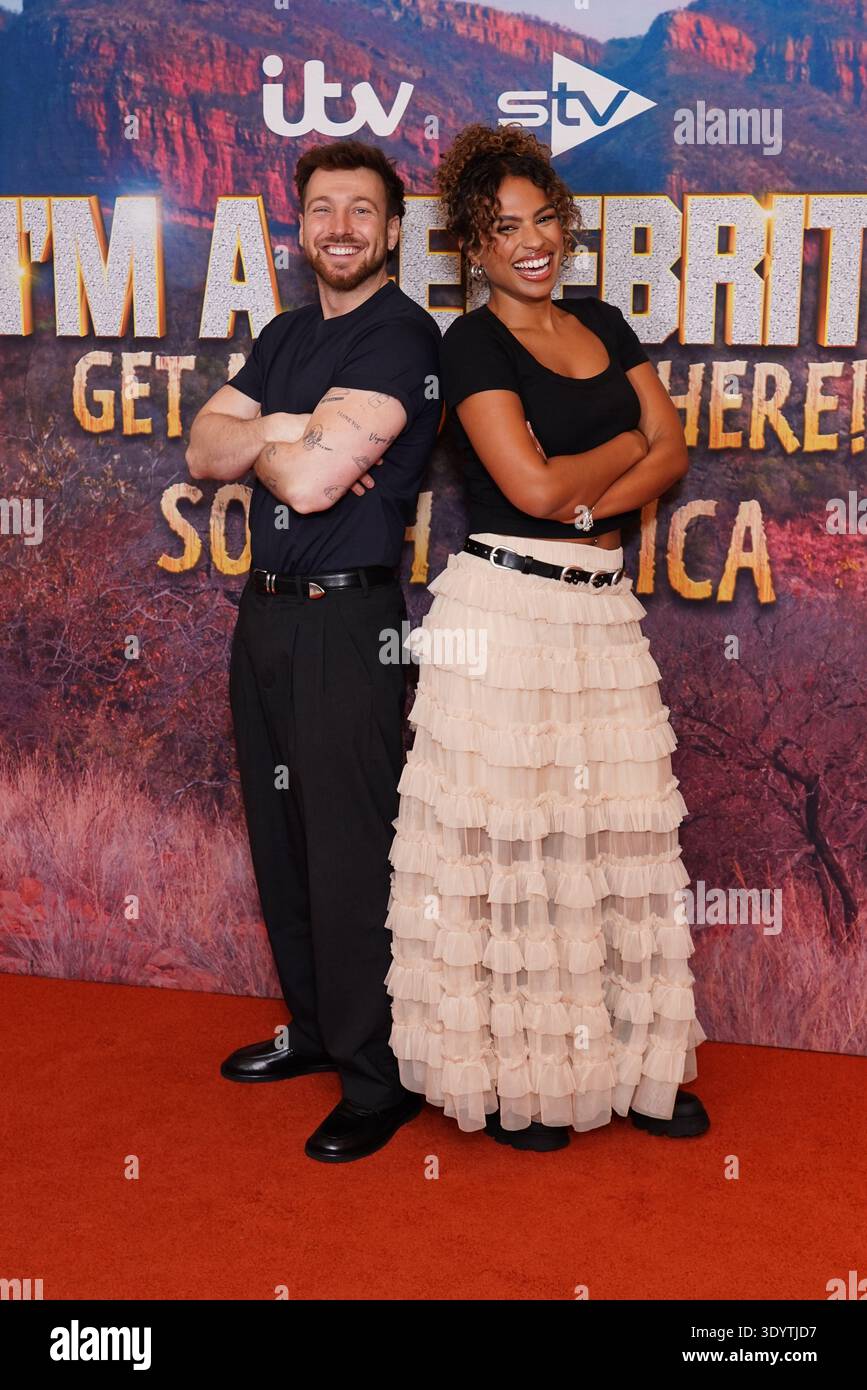 Sam Thompson and Kemi Rodgers during a photocall for the launch of season  two of I'm A Celebrity Get Me Out Of Here South Africa, at Ham Yard Hotel,  Soho, London. Picture