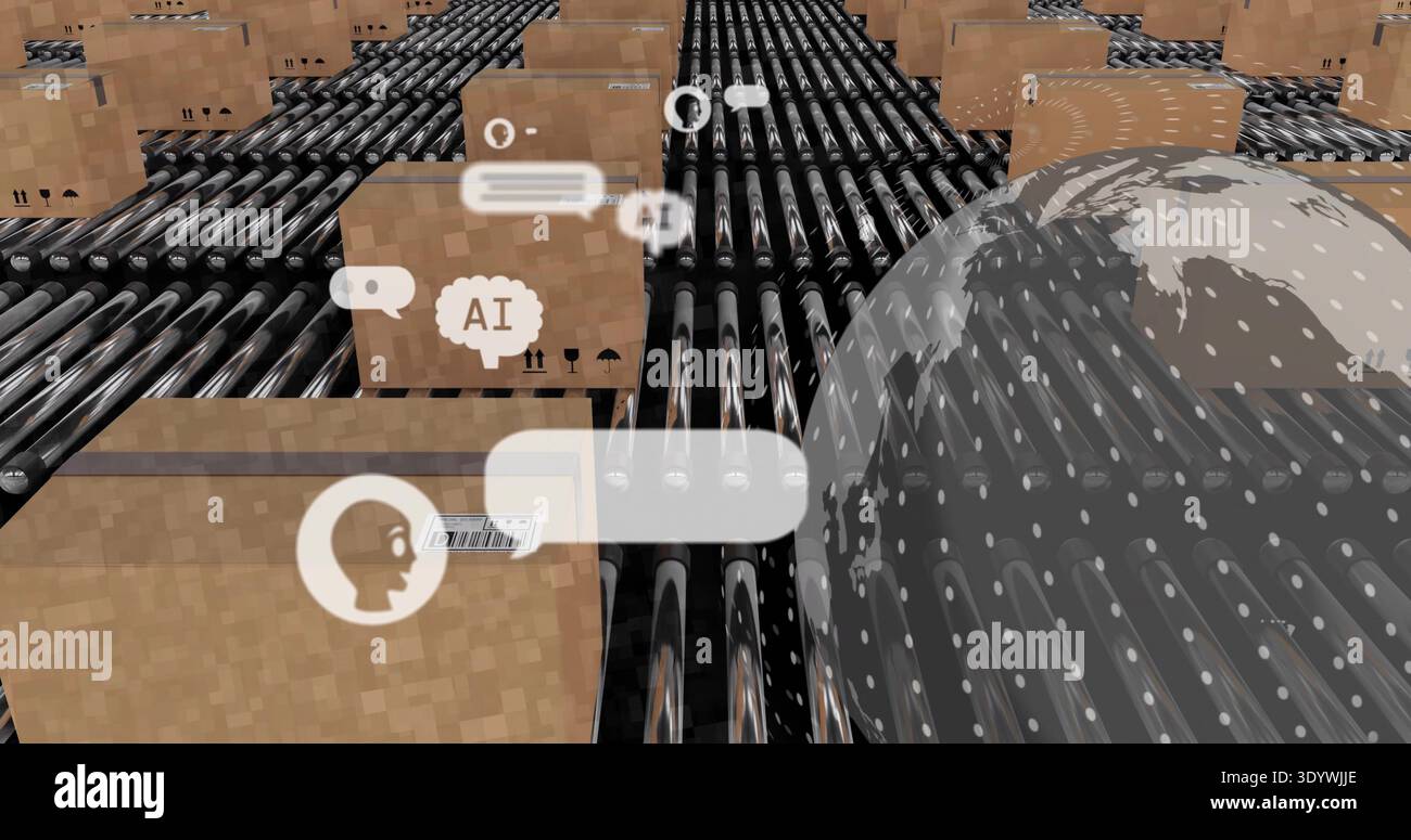 Digital interface showing barcode scanning hi-res stock photography and ...