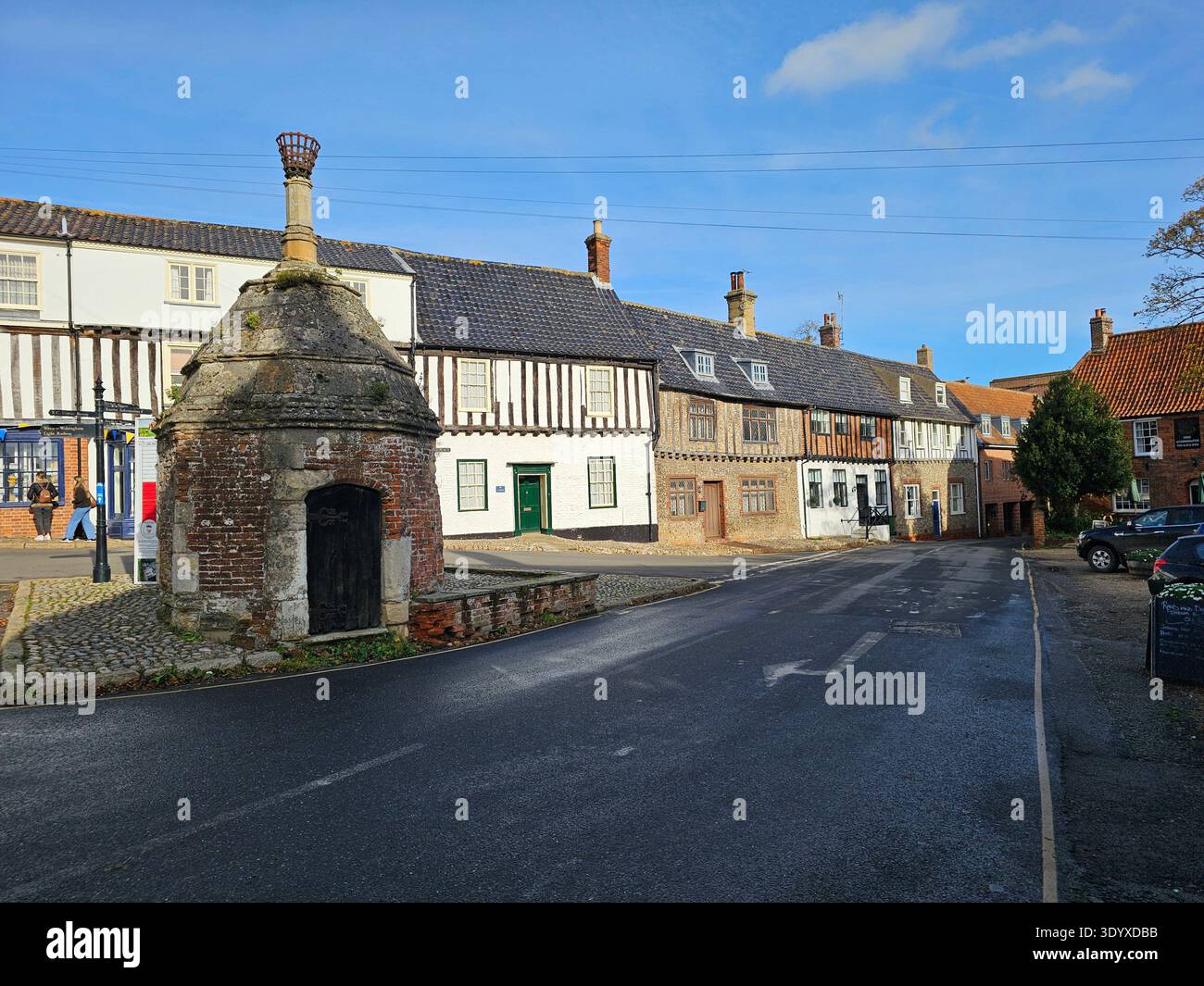 Common Place, Walsingham village square and Pump House. - Smartphone Captured Stock Image