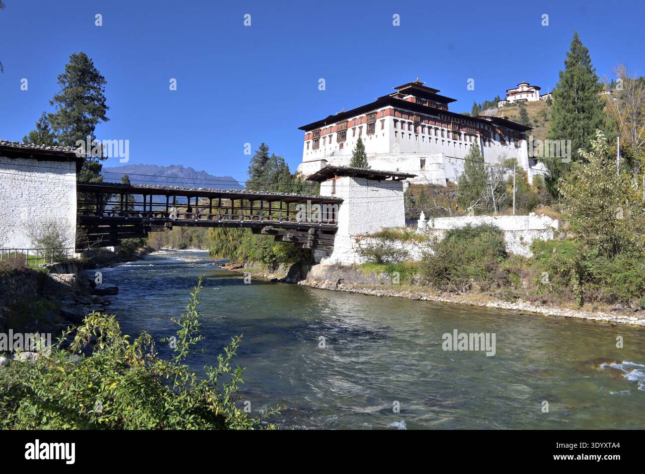 at the Dzong of Paro, West Bhutan Stock Photo