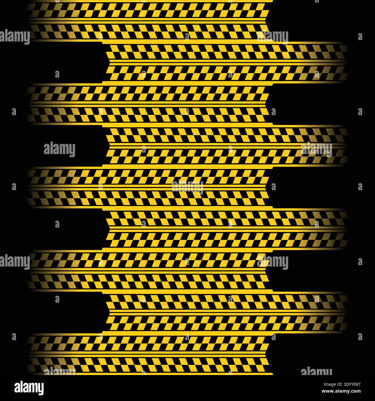 Yellow and black checkered decals Stock Vector