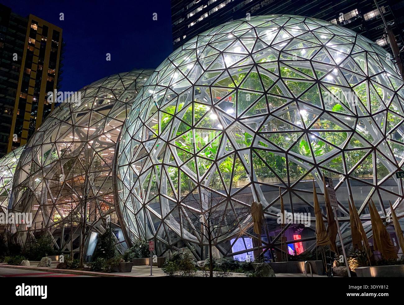 The Spheres at Amazon's Headquarters in downtown Seattle, WA, USA - Smartphone Captured Stock Image