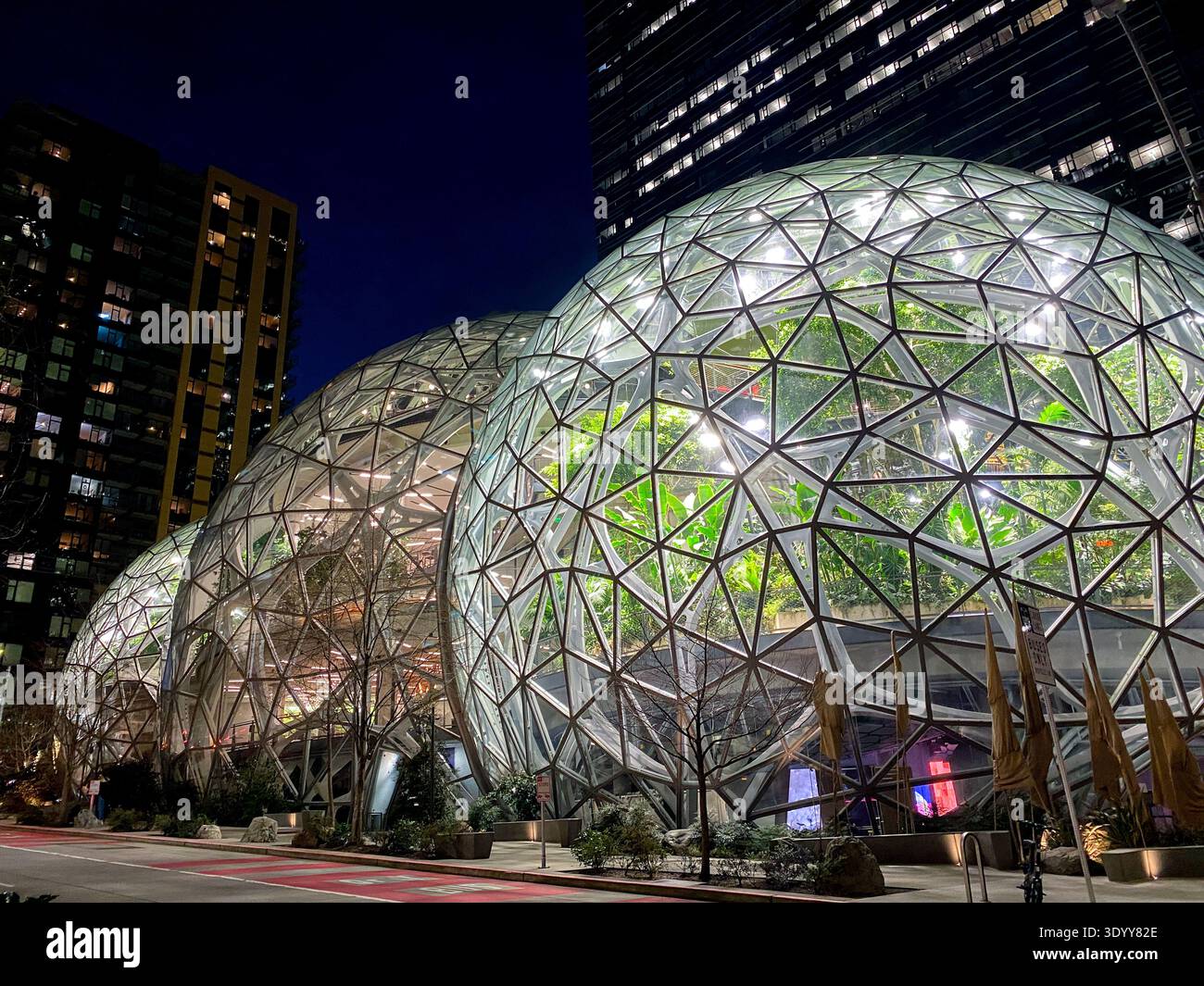 The Spheres at Amazon's Headquarters in downtown Seattle, WA, USA - Smartphone Captured Stock Image