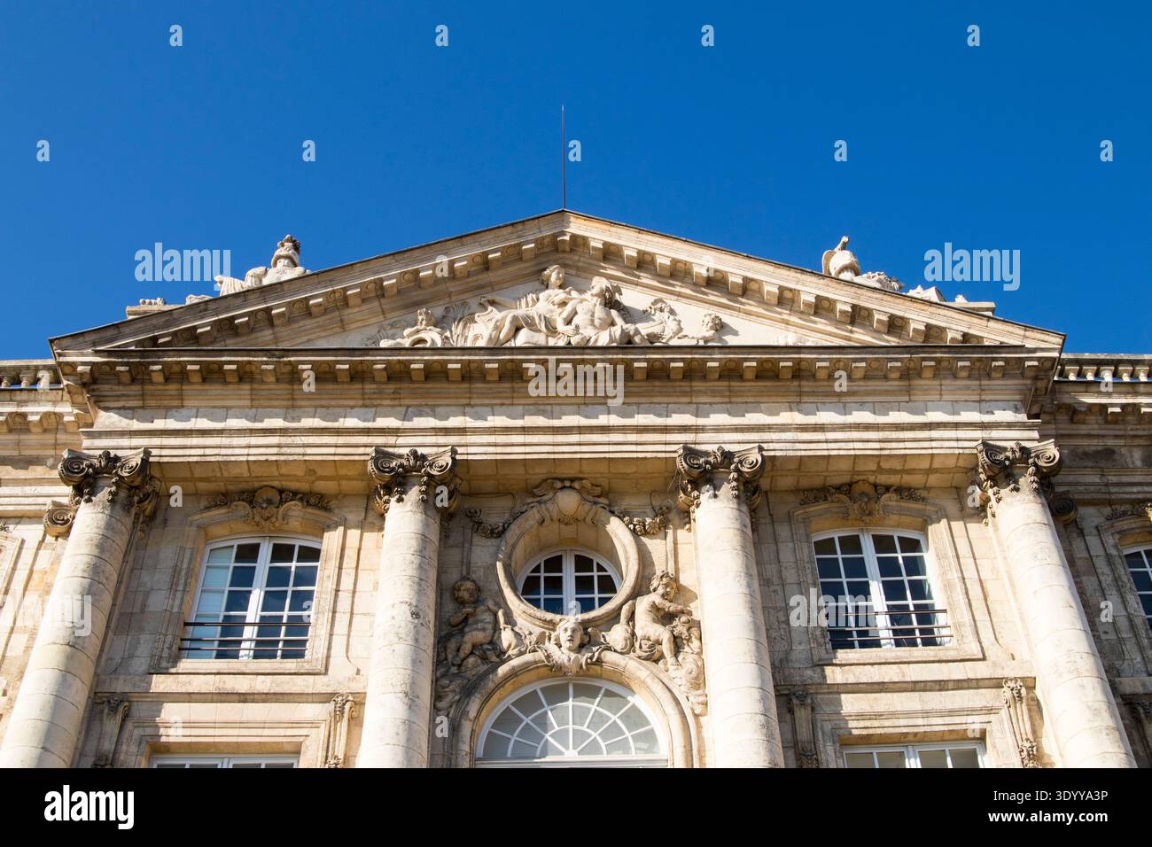 Building facad Place de la Bourse; Stock Exchange, Bordeaux, France; Stock Photo