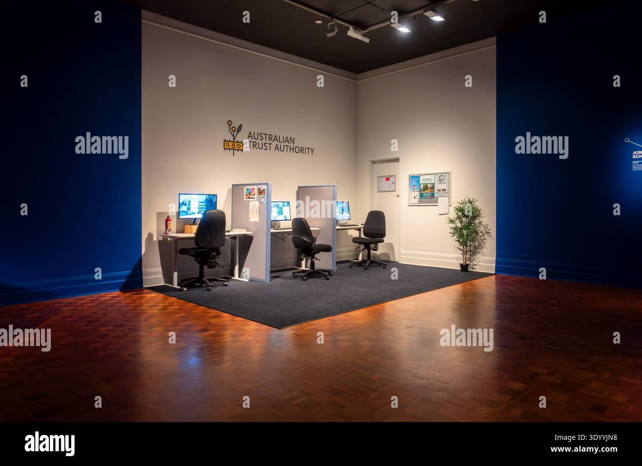 Australian Trust Authority Jonny Scholes art installation at the Tasmanian Museum and Art Gallery TMAG Social art artwork in public Hobart Australia Stock Photo