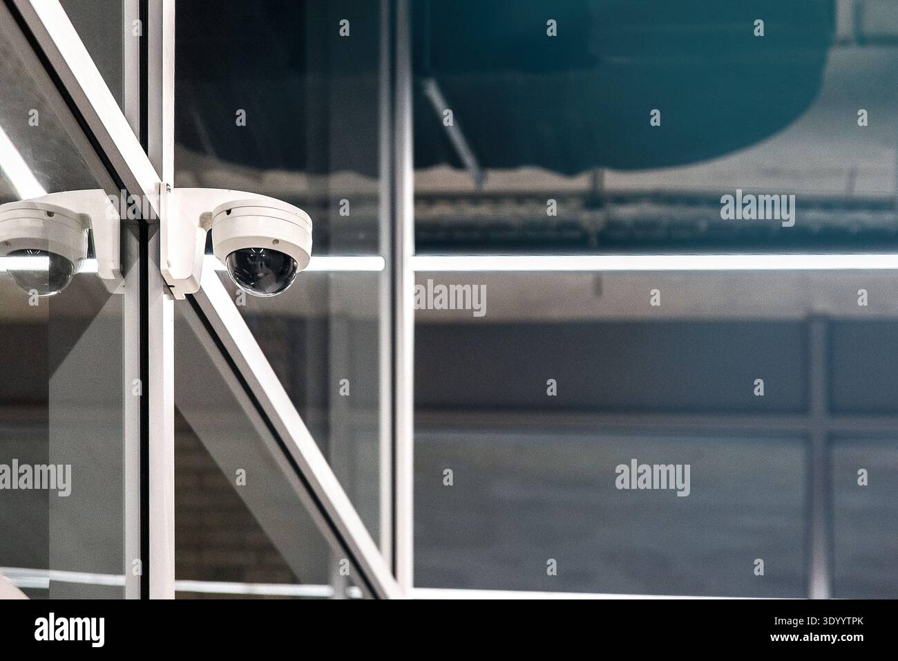 CCTV Security Camera in Office Stock Photo