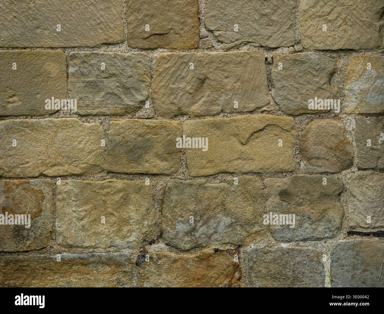 Ancient limestone block wall texture with natural stone masonry pattern ...