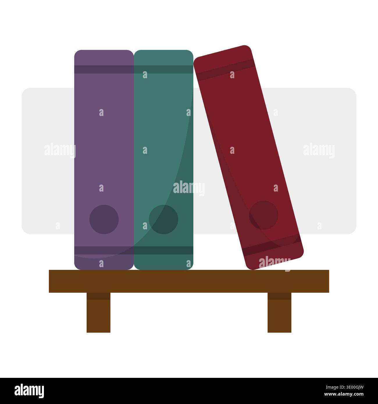 Professional books set. Sturdy shelf Vector. Extensive study collection. Comprehensive library resource. Stock Vector