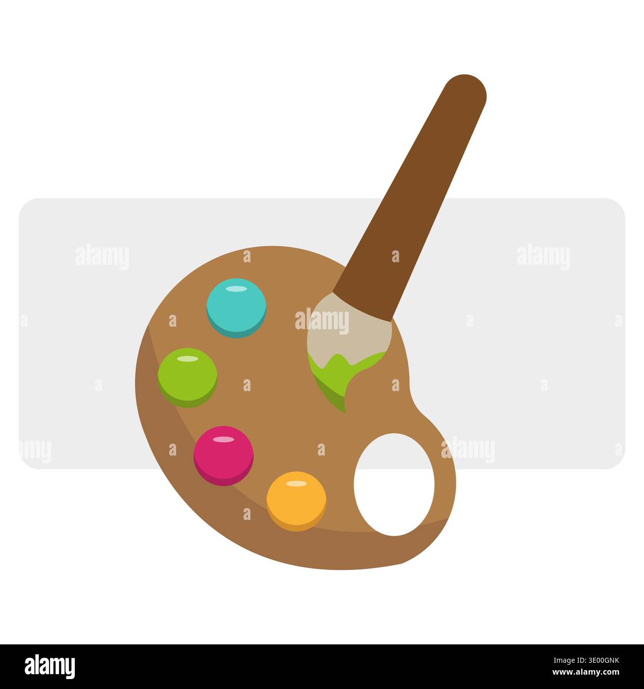 Professional wooden palette. Creative painting Vector. Multi colored set. Traditional hobby equipment. Stock Vector