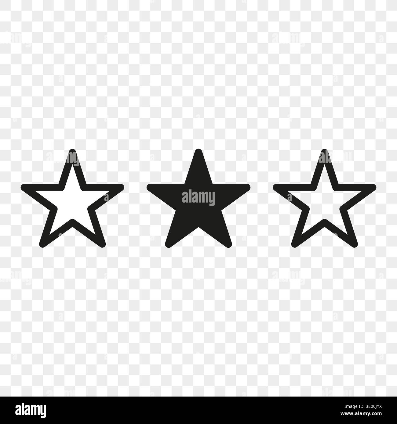 Evaluation star element. Ranking Vector illustration. Achievement evaluation representation. Professional success identification. Stock Vector
