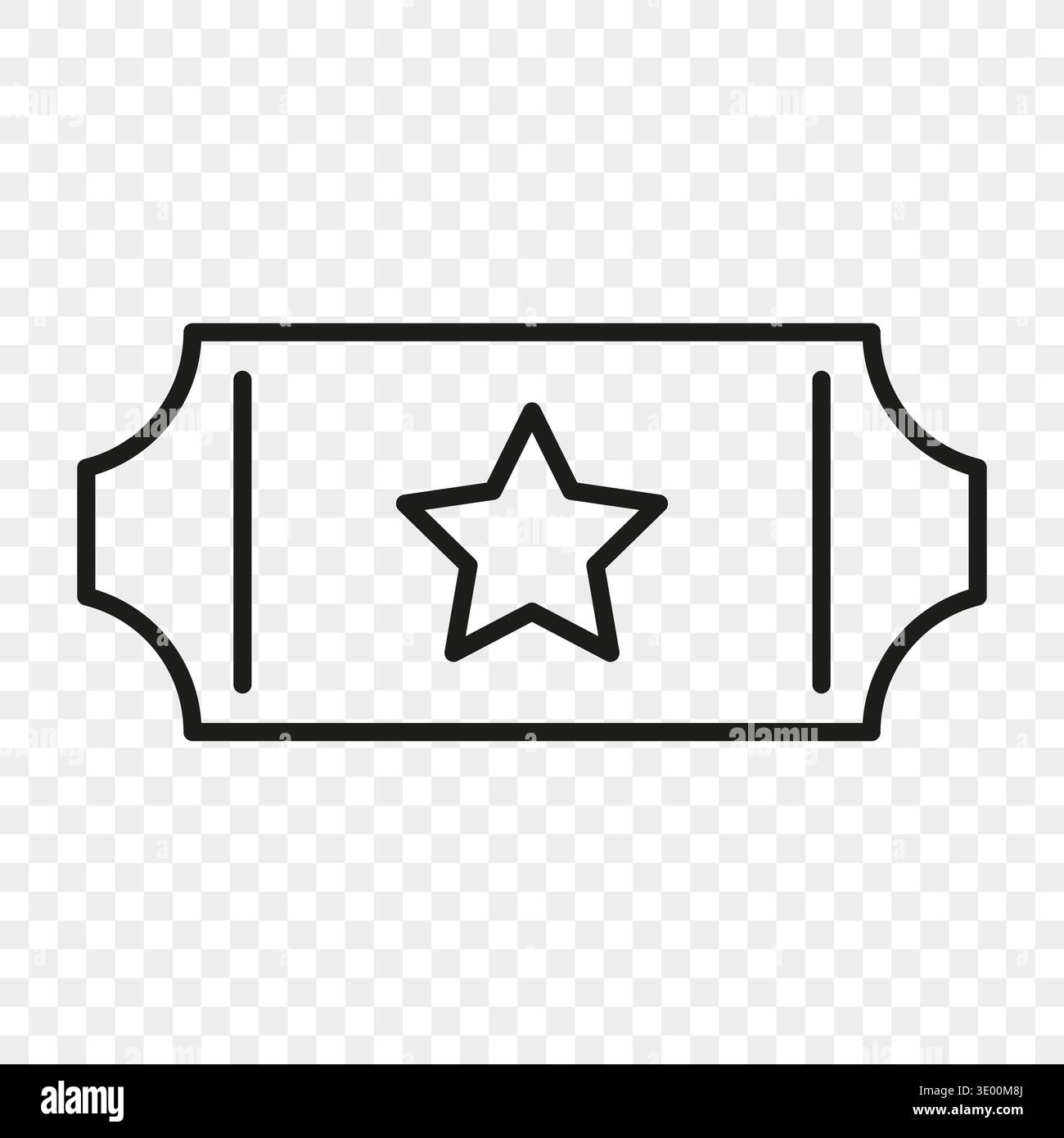 Professional ticket icon. Universal entertainment Vector. Exclusive event symbol. Checkered background coupon. Stock Vector