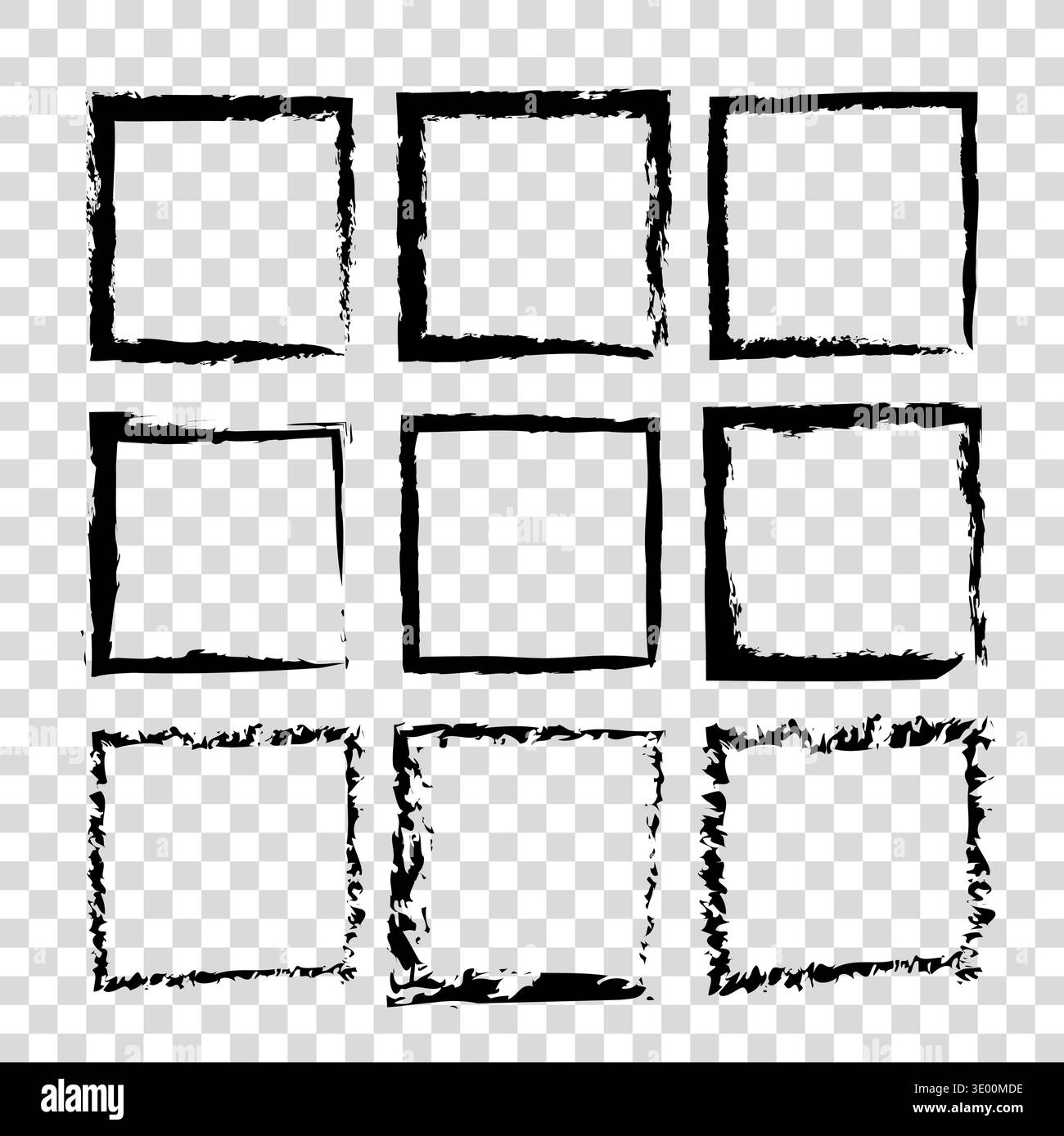 Comprehensive nine 9 collection. Professional texture Vector. Extraordinary border element. Traditional artistic boxes Stock Vector